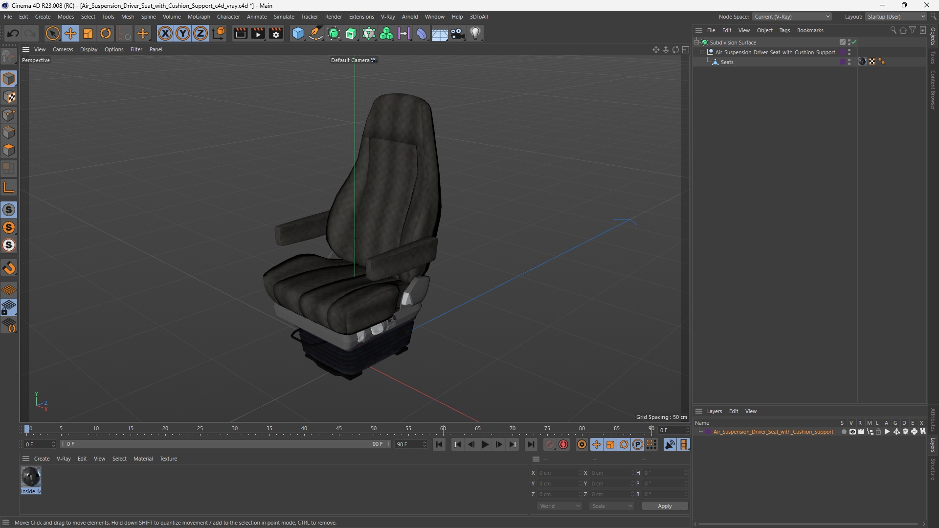 Air Suspension Driver Seat with Cushion Support, view 11