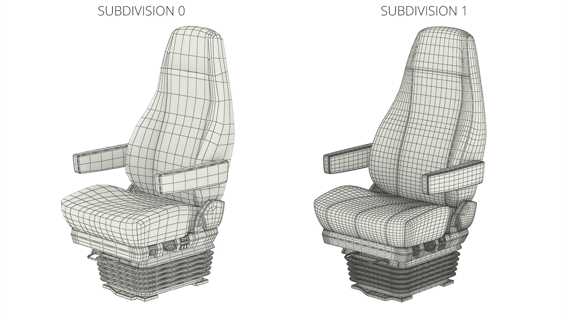 Air Suspension Driver Seat with Cushion Support, view 7