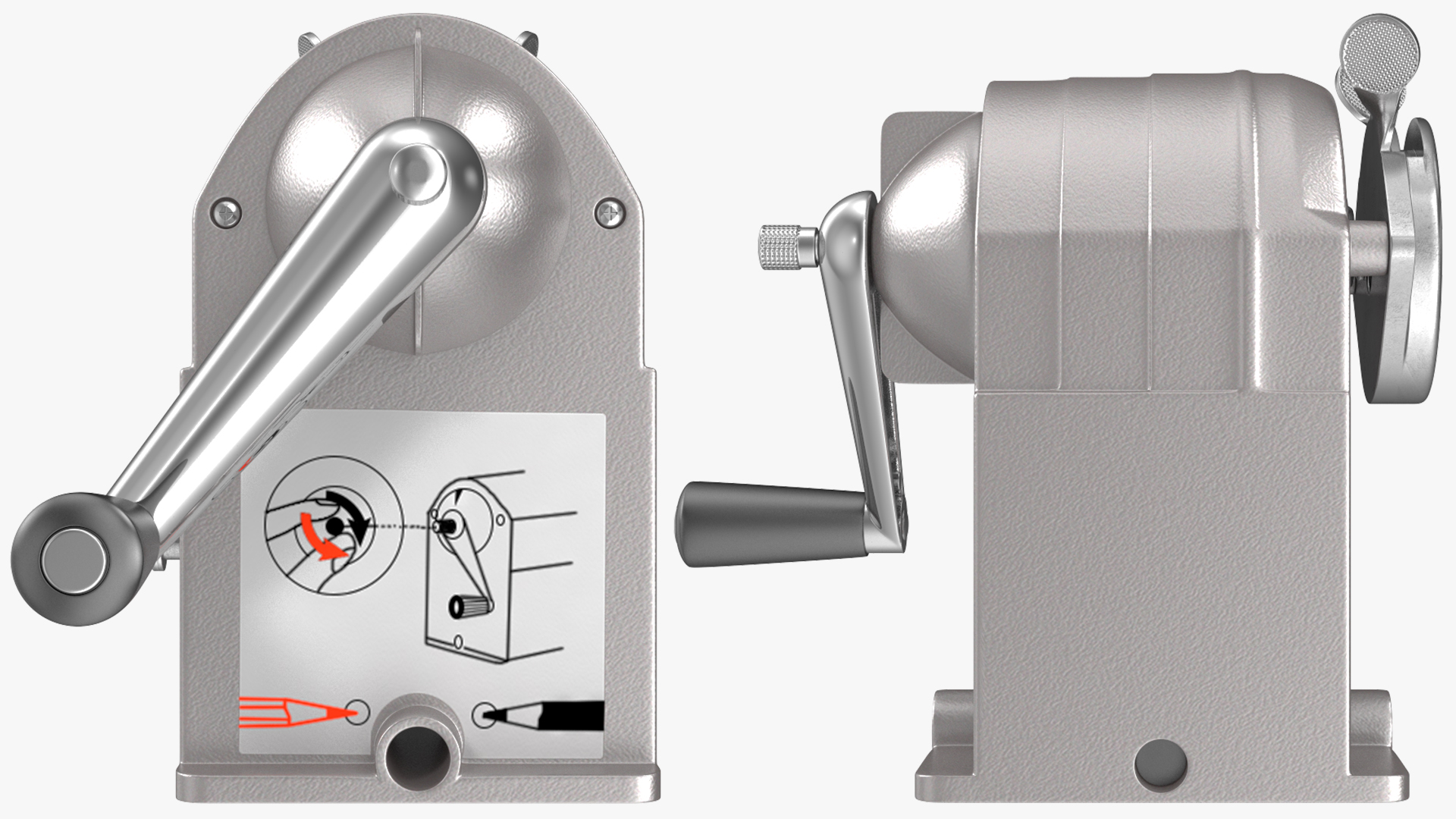 3D Manual Pencil Sharpener model