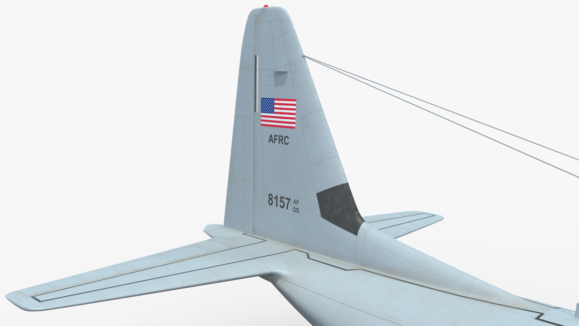 US Military Transport Aircraft Lockheed C 130 Hercules with Cargo Rigged 3D