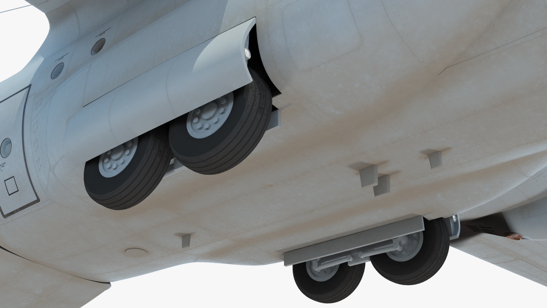 US Military Transport Aircraft Lockheed C 130 Hercules with Cargo Rigged 3D