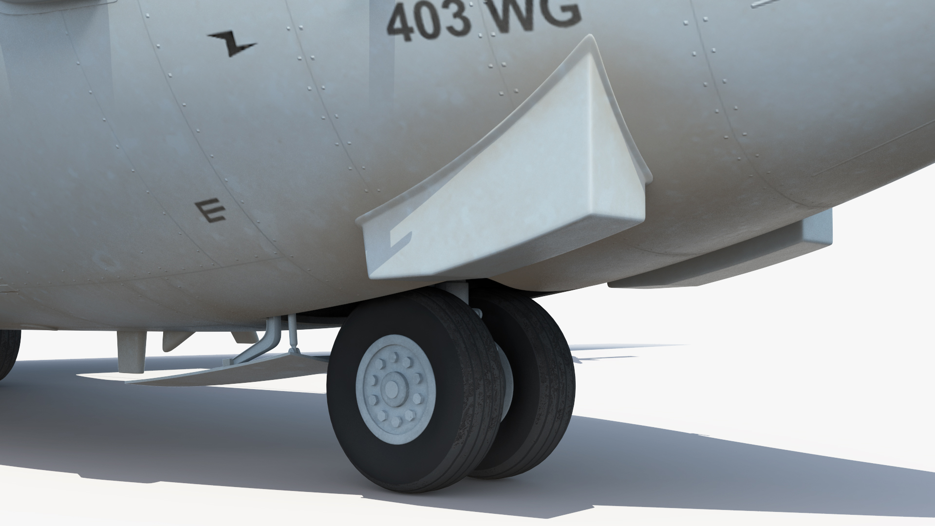 US Military Transport Aircraft Lockheed C 130 Hercules with Cargo Rigged 3D