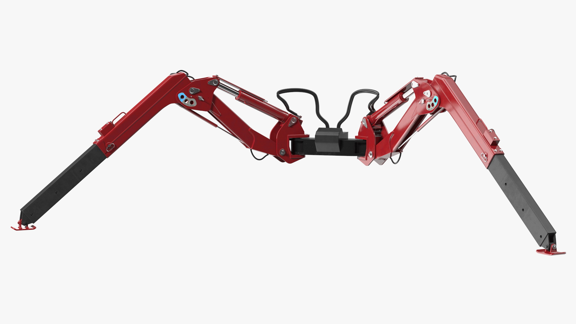 Extended Side Hydraulic Outrigger Unfolded 3D