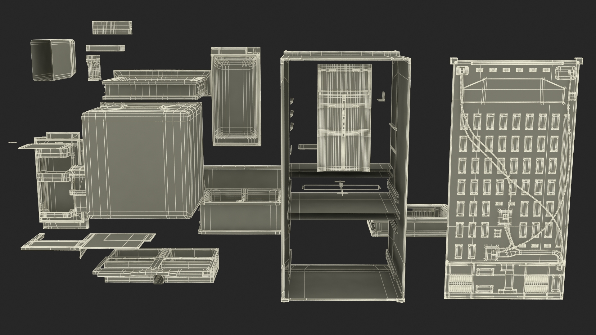 3D model Samsung 4-Door French Door Refrigerator Steel