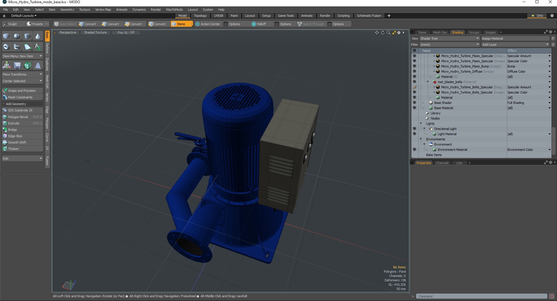 Micro Hydro Turbine 3D model
