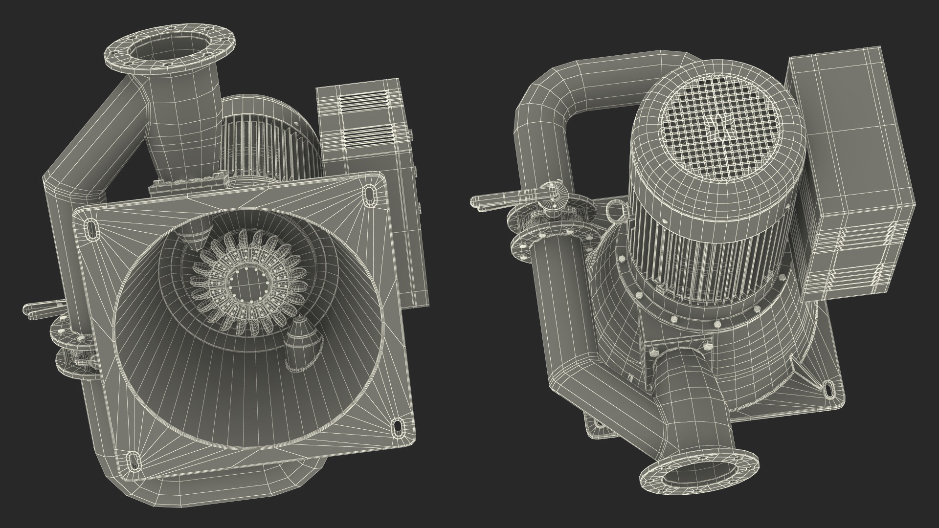 Micro Hydro Turbine 3D model