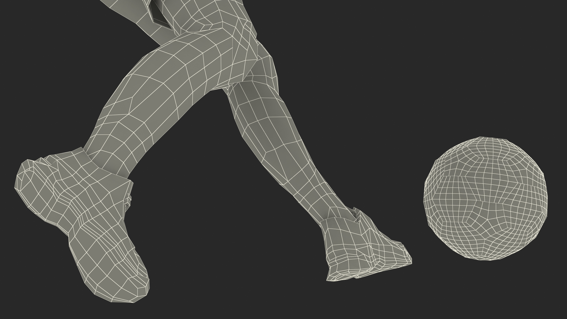 3D Child Boy With Ball Sport Style
