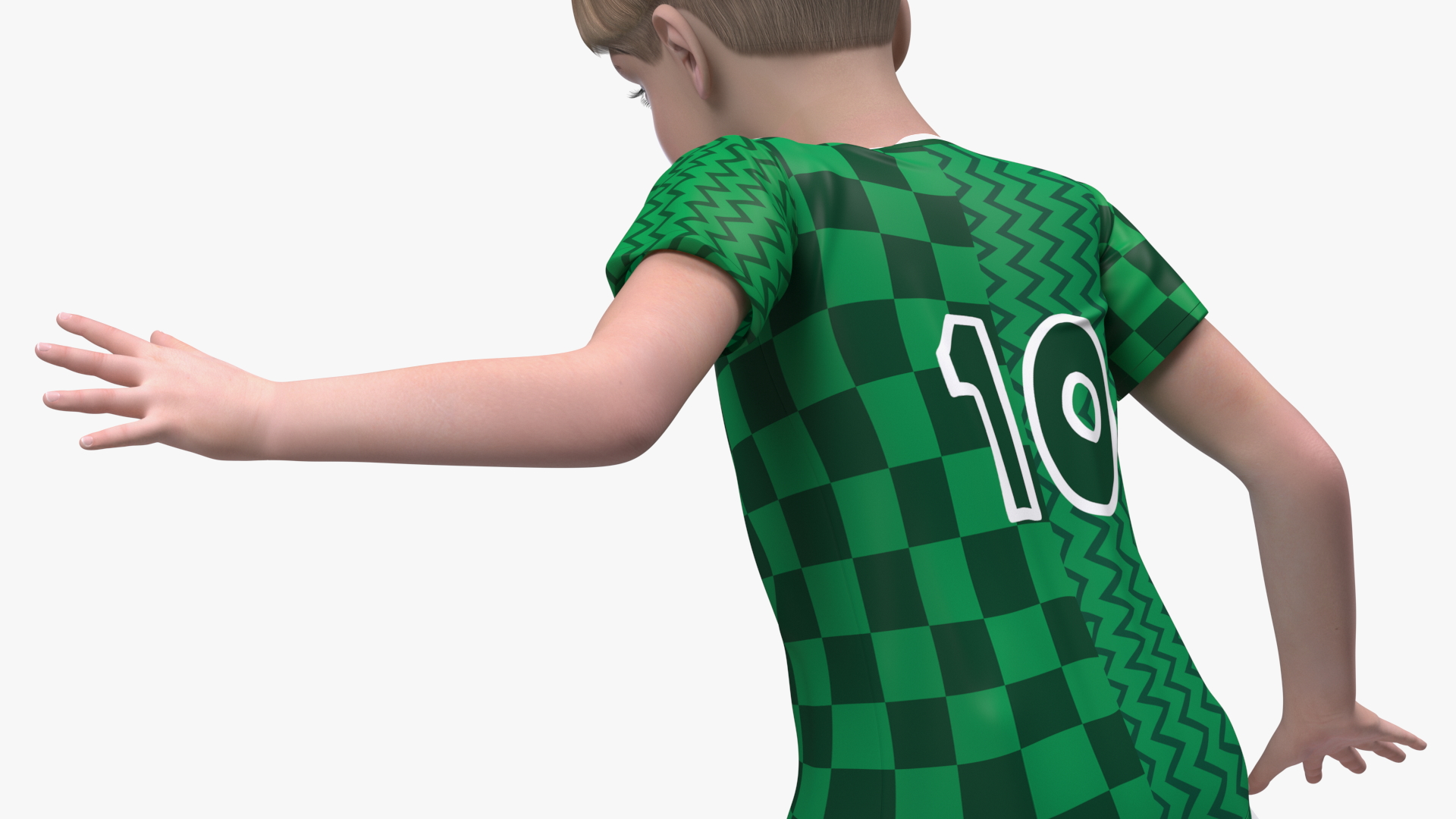 3D Child Boy With Ball Sport Style