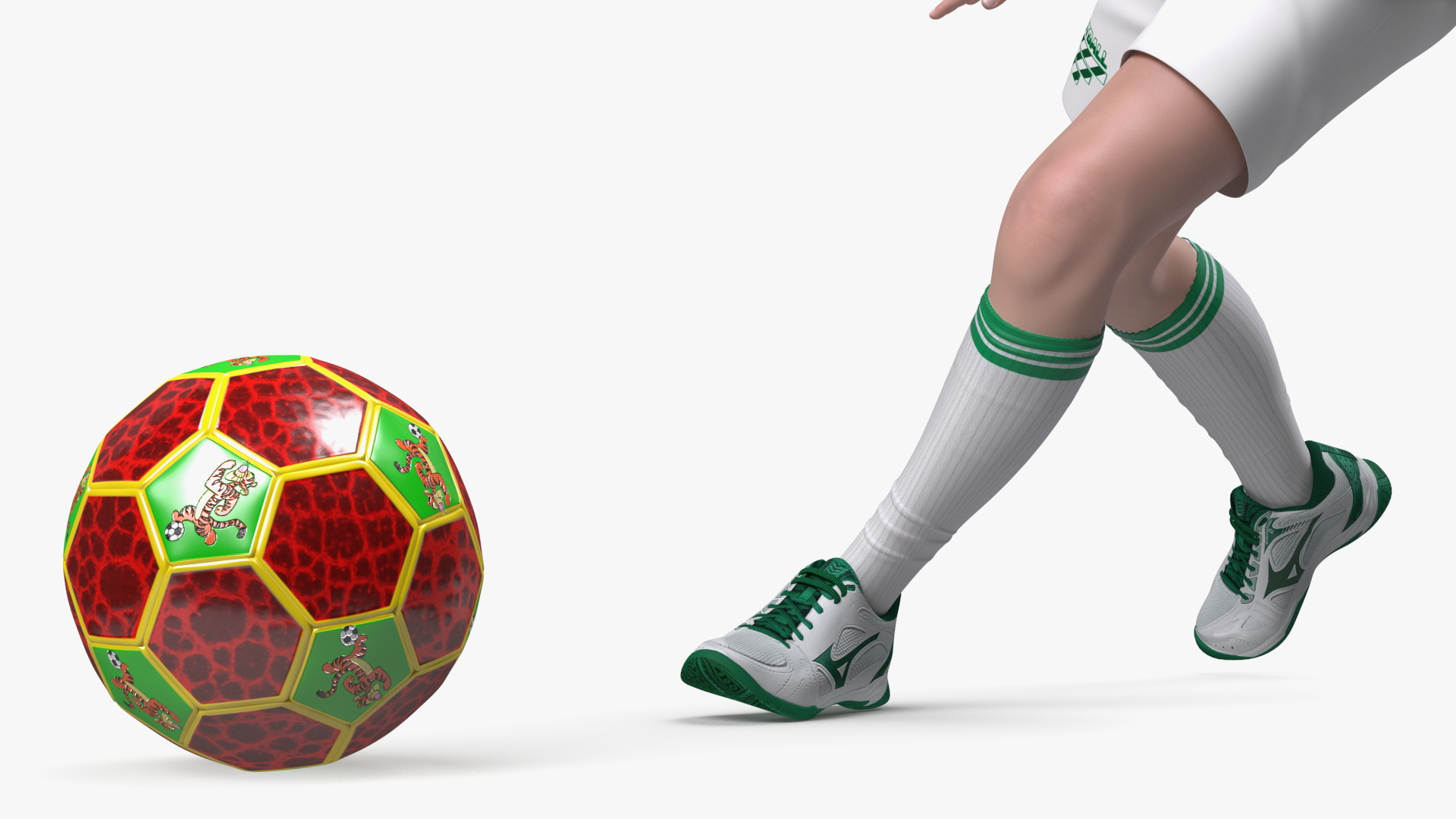 3D Child Boy With Ball Sport Style