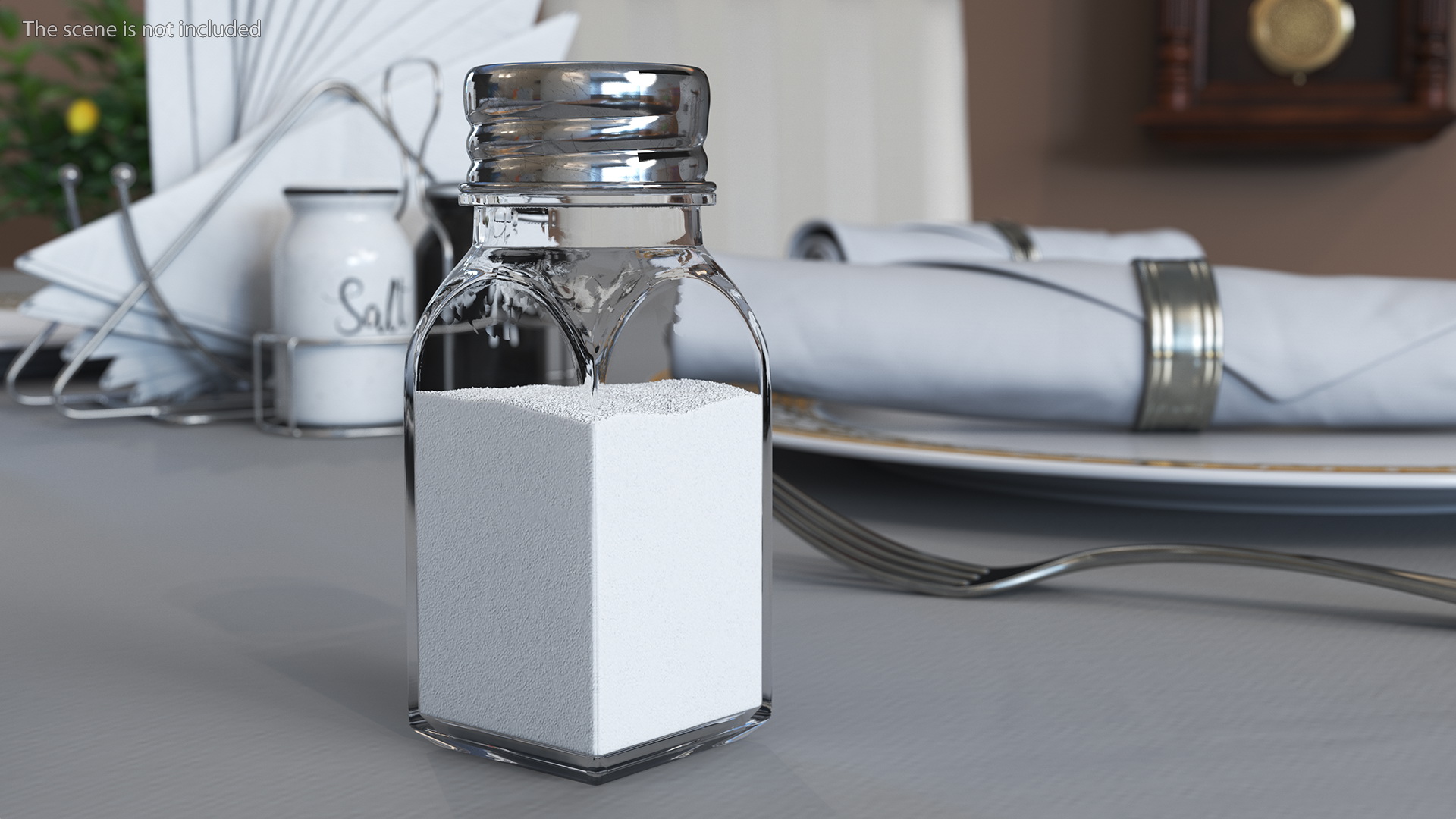 3D Glass Salt and Pepper Shakers Set model