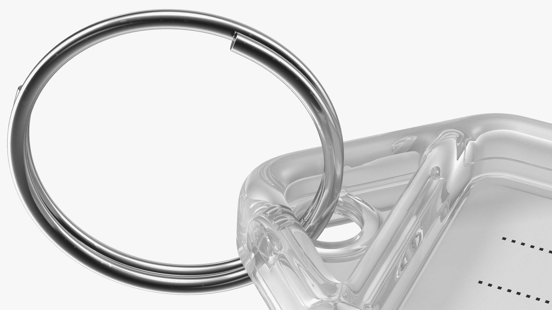 3D Clear Plastic Key Tag with Flap