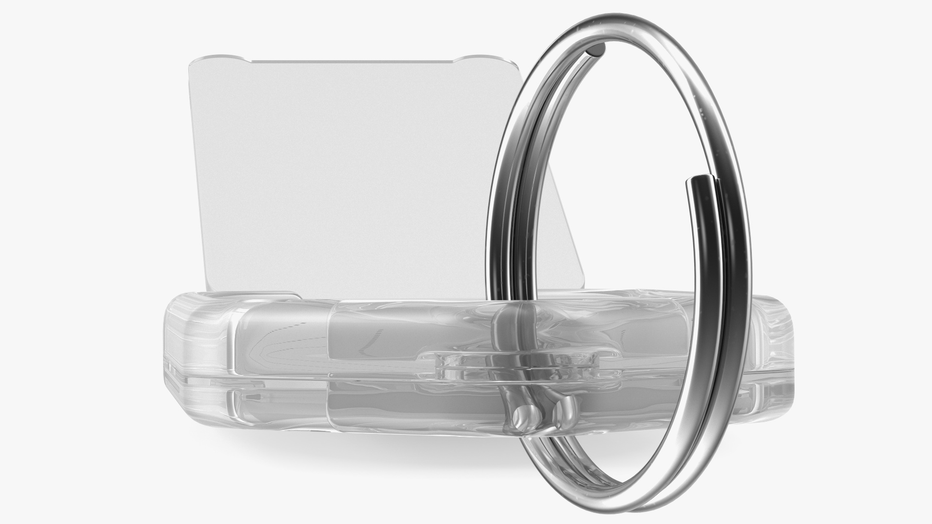 3D Clear Plastic Key Tag with Flap