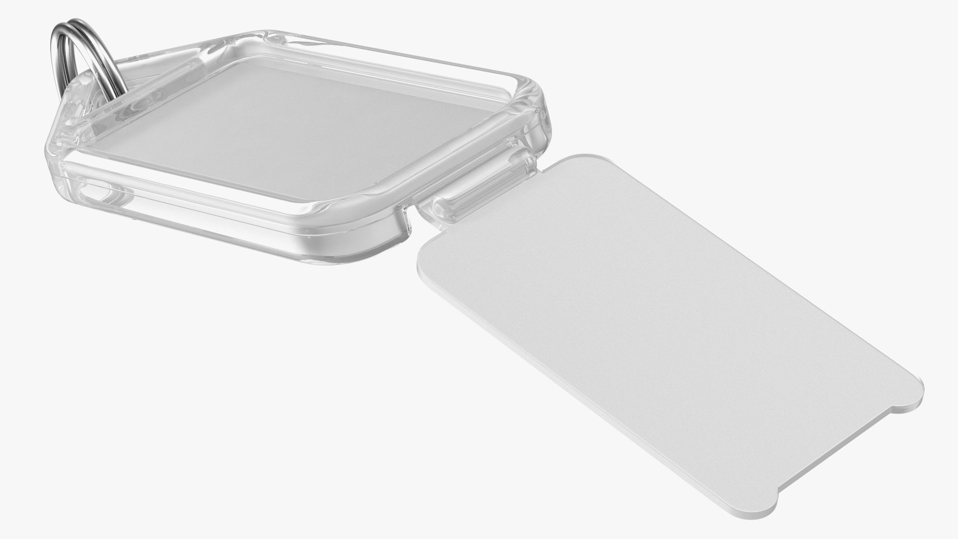 3D Clear Plastic Key Tag with Flap
