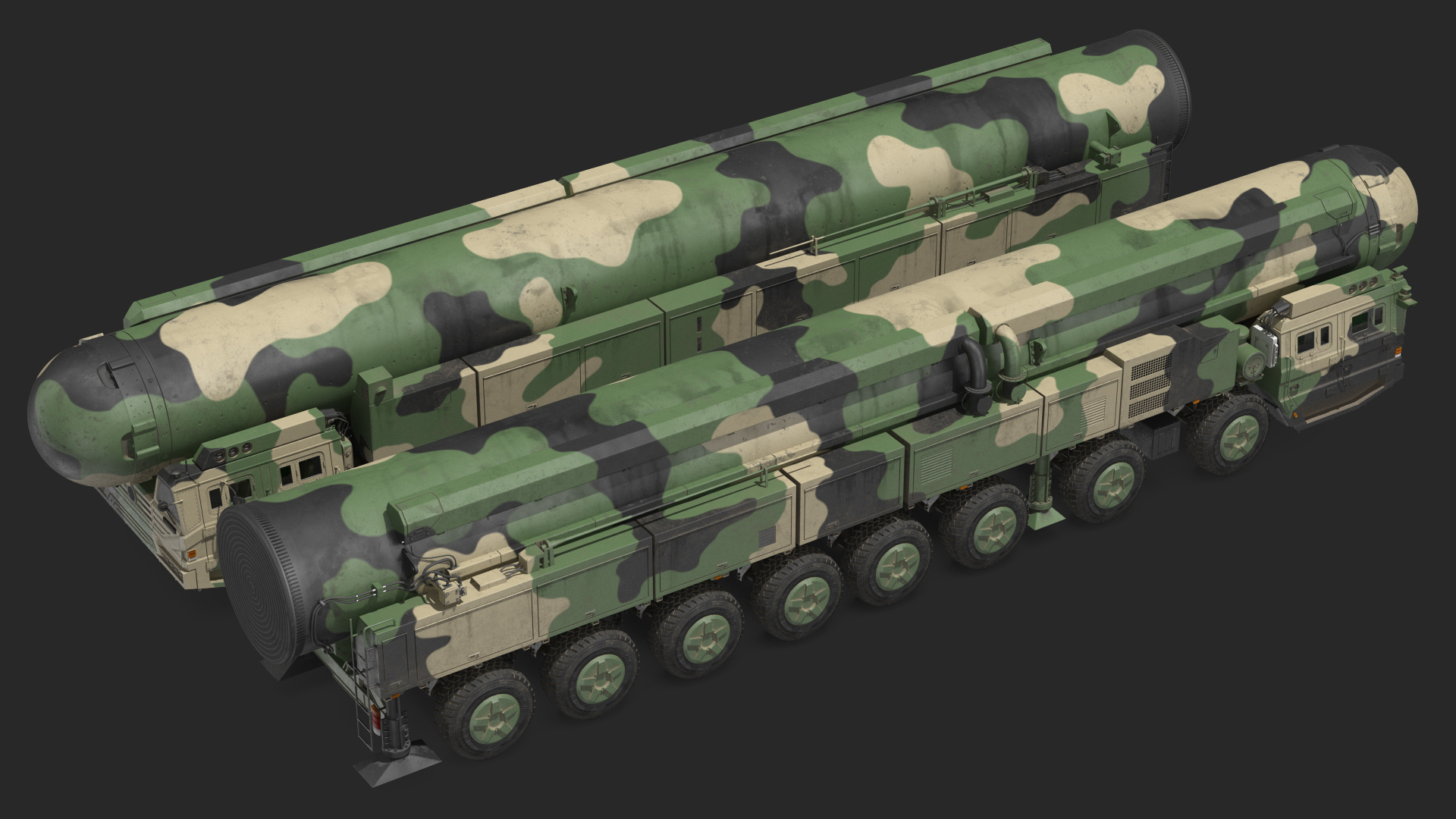 3D model ICBM Launch Vehicle Generic Dusty Rigged