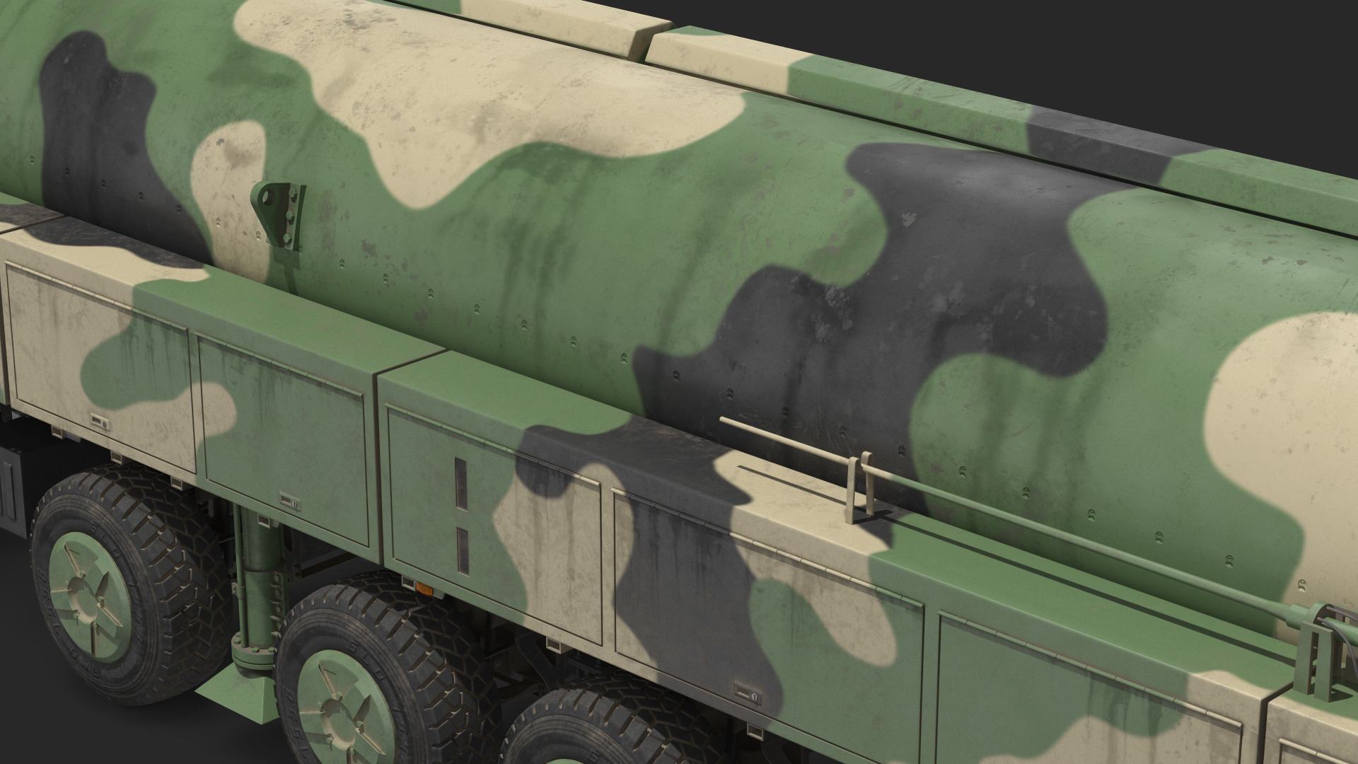3D model ICBM Launch Vehicle Generic Dusty Rigged