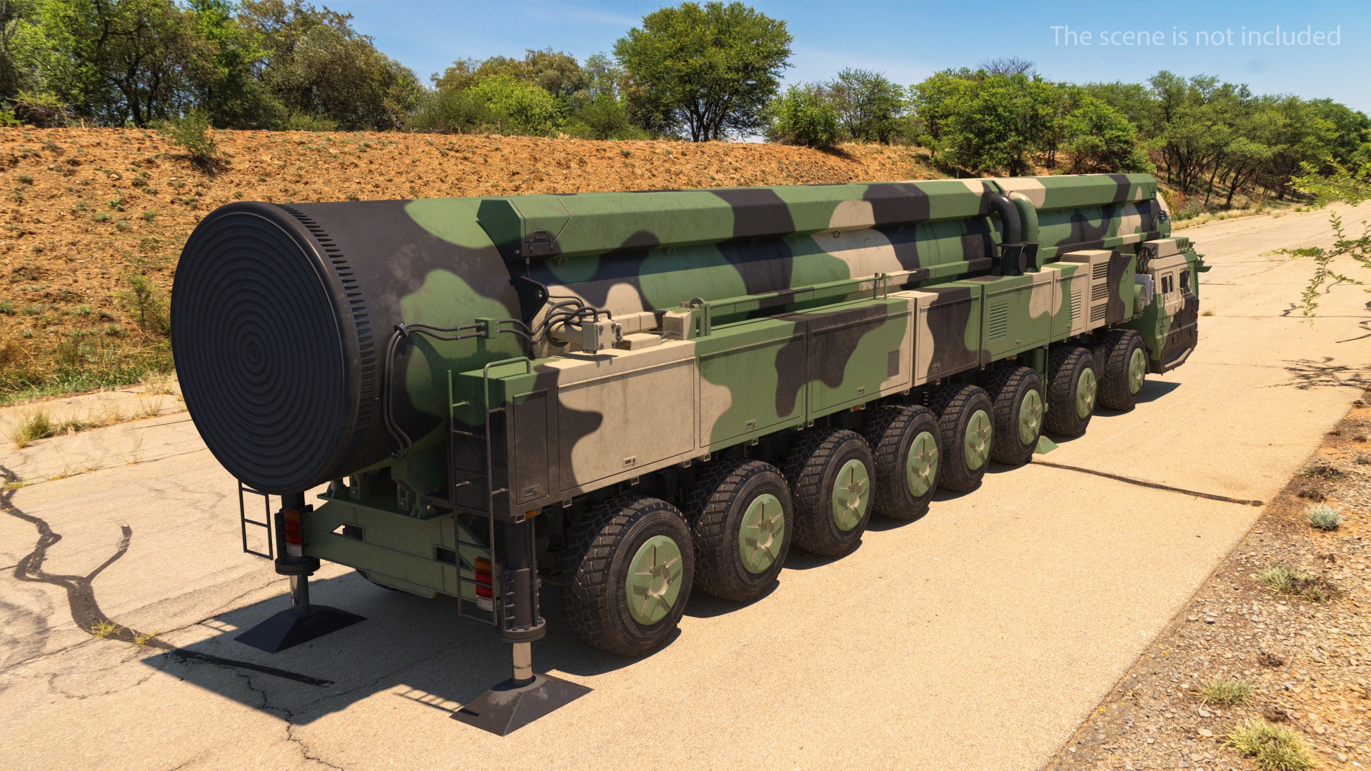 3D model ICBM Launch Vehicle Generic Dusty Rigged