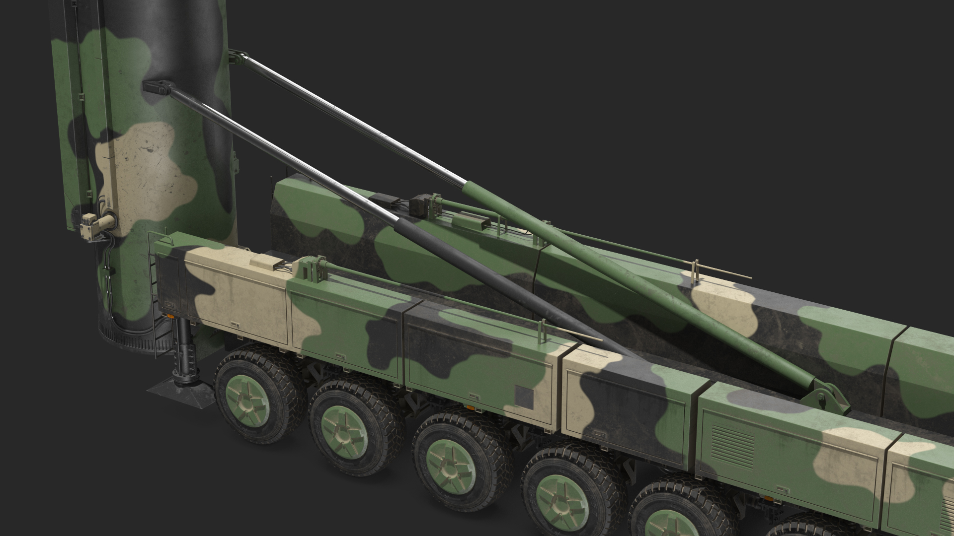 3D model ICBM Launch Vehicle Generic Dusty Rigged