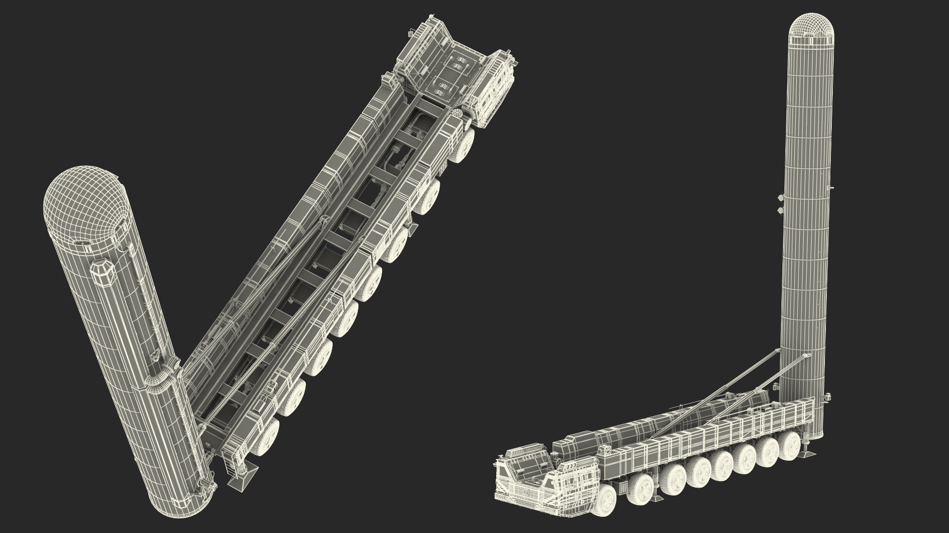 3D model ICBM Launch Vehicle Generic Dusty Rigged