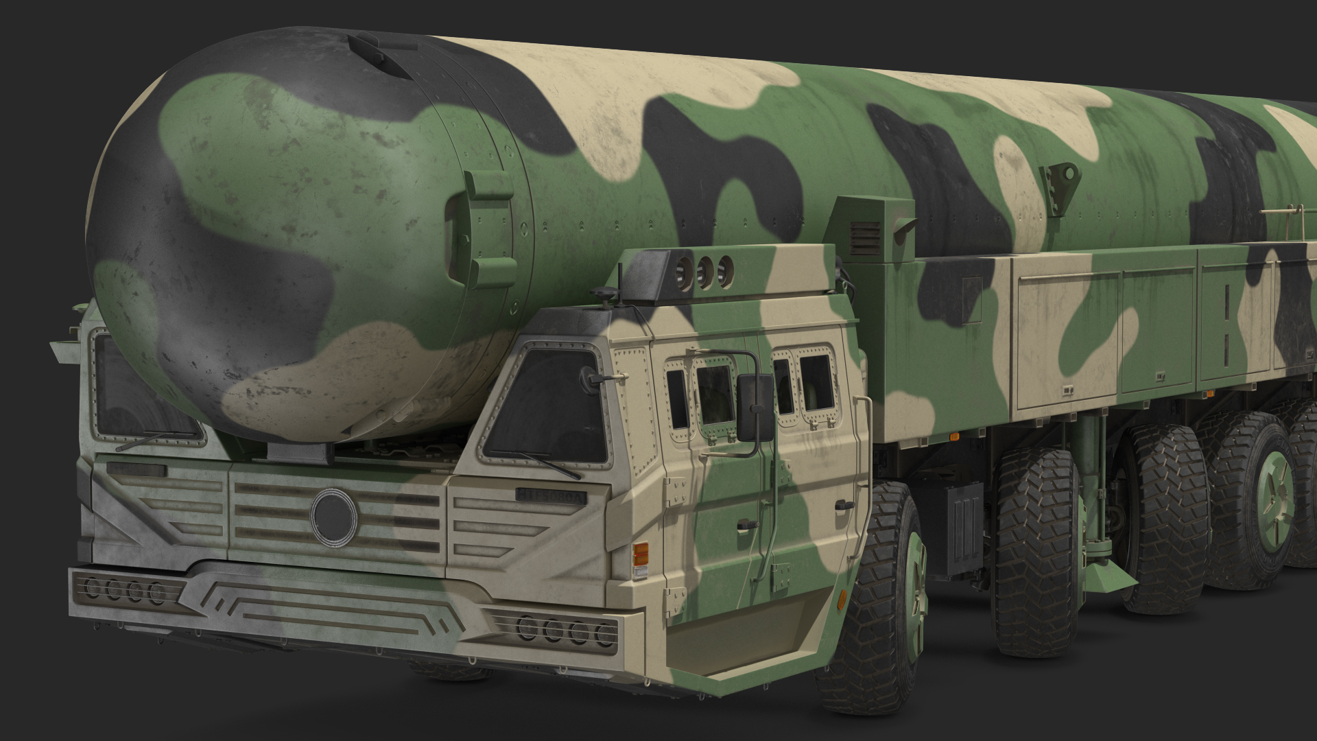 3D model ICBM Launch Vehicle Generic Dusty Rigged