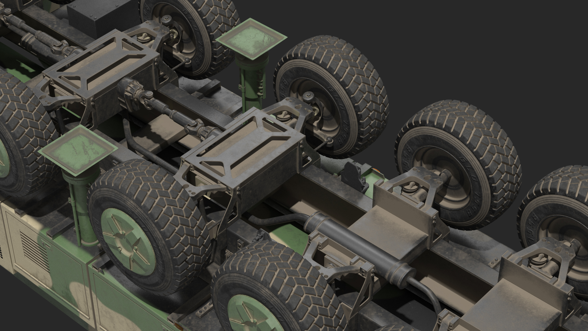 3D model ICBM Launch Vehicle Generic Dusty Rigged