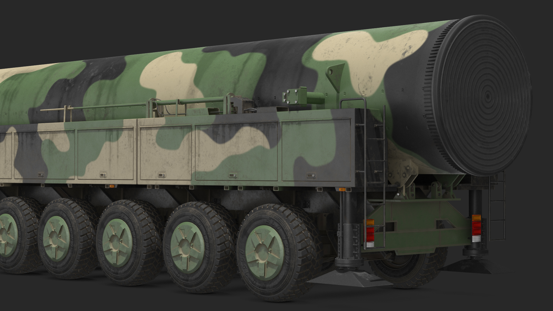 3D model ICBM Launch Vehicle Generic Dusty Rigged