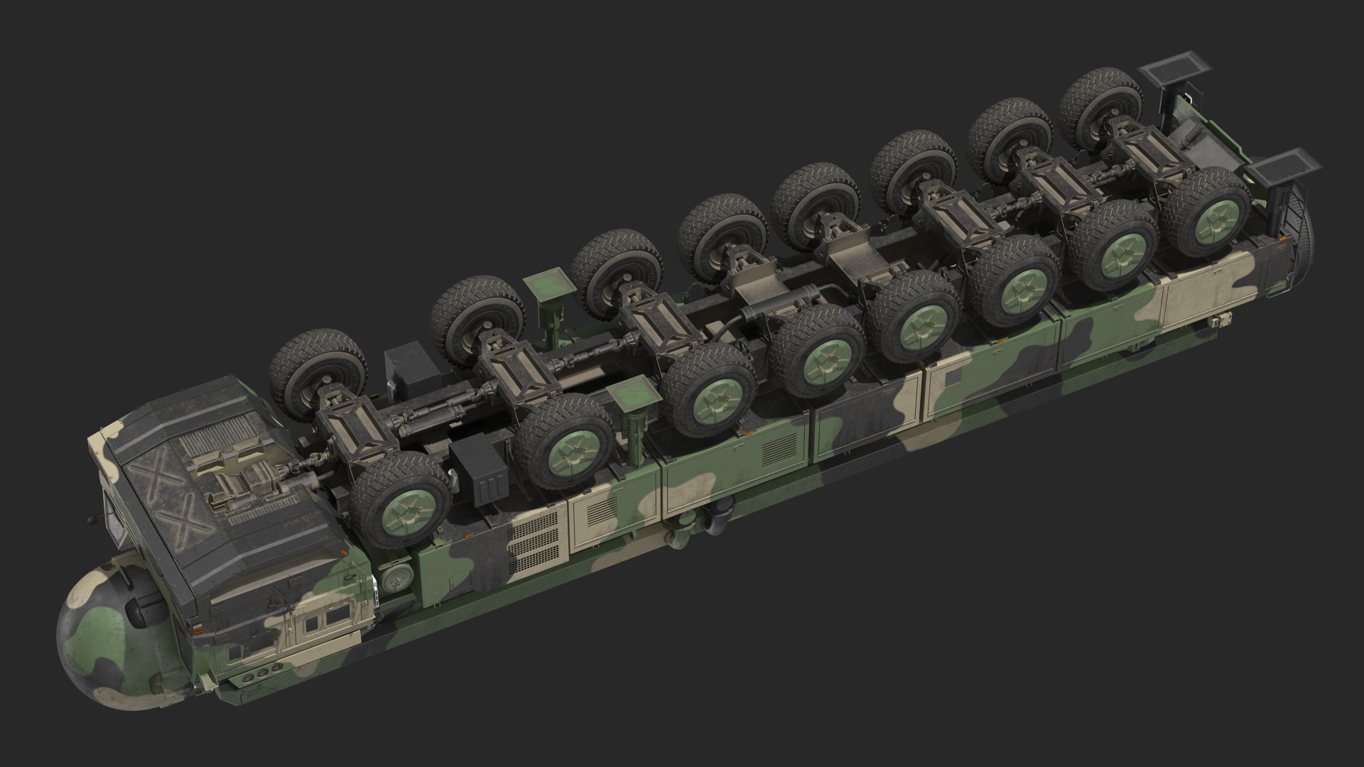 3D model ICBM Launch Vehicle Generic Dusty Rigged