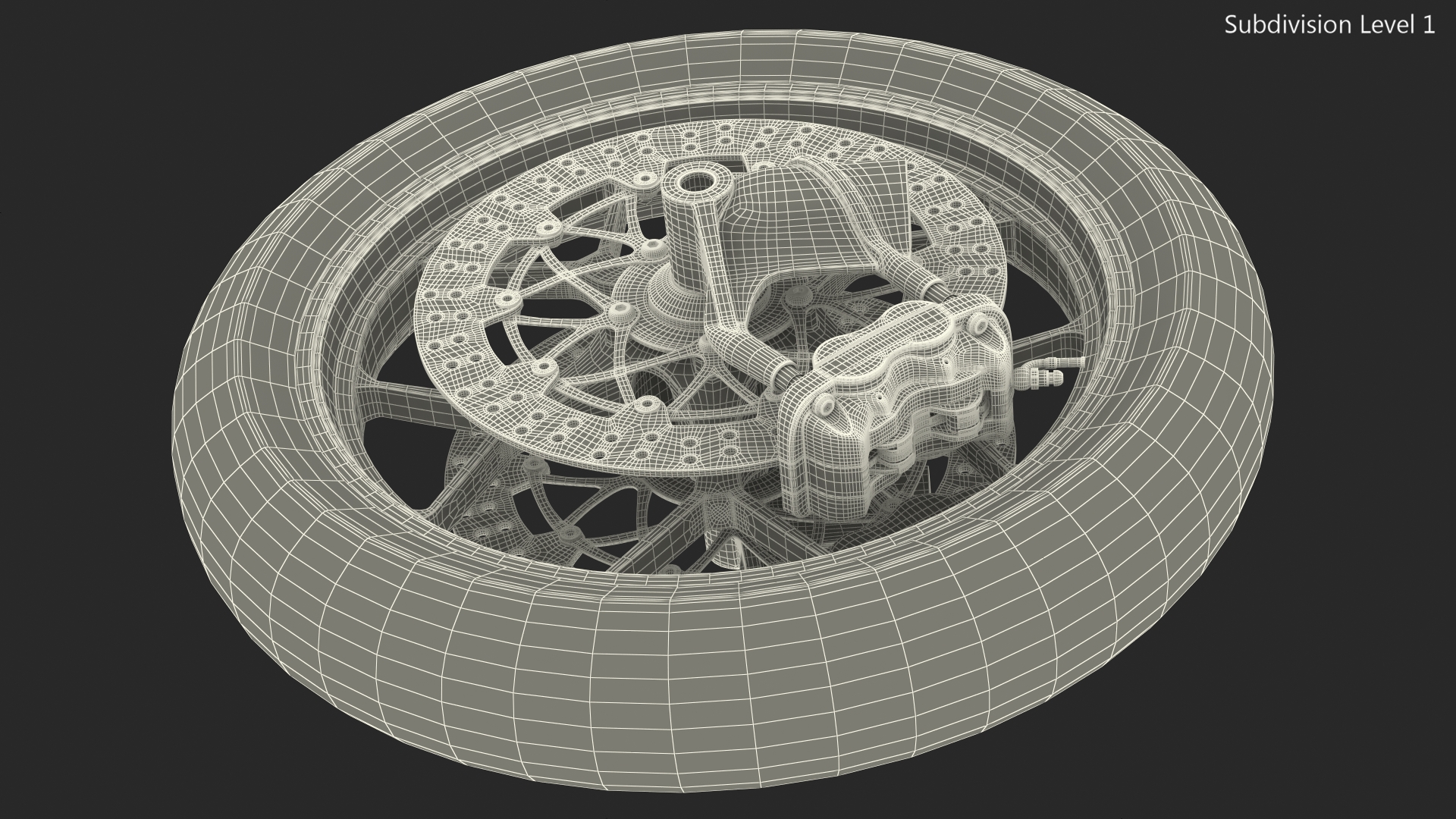 Motorcycle Front Wheel 3D