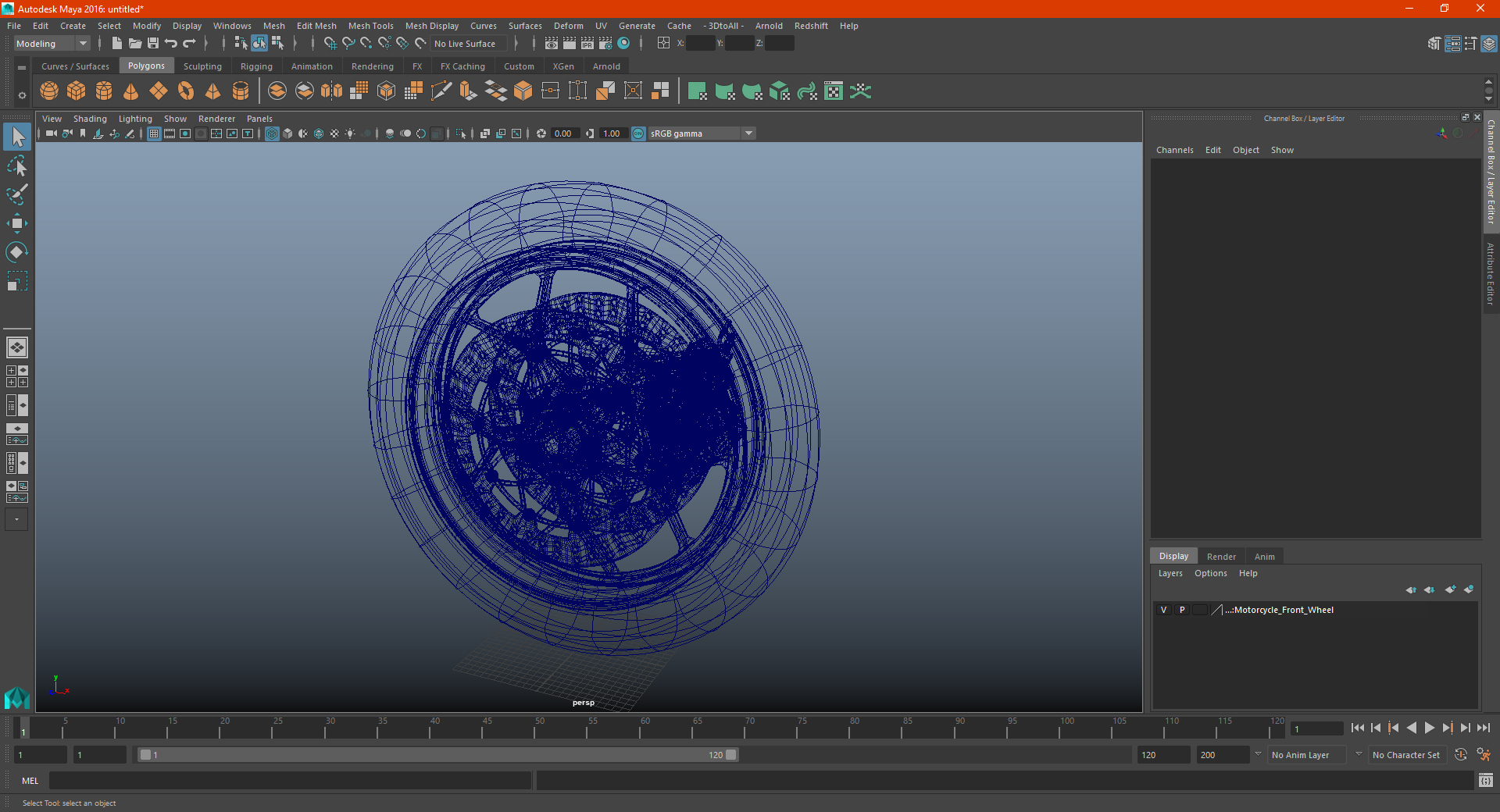 Motorcycle Front Wheel 3D