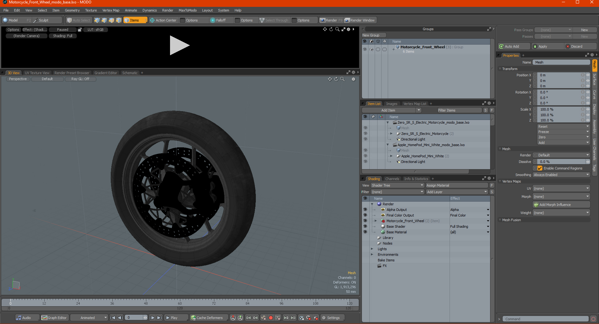Motorcycle Front Wheel 3D