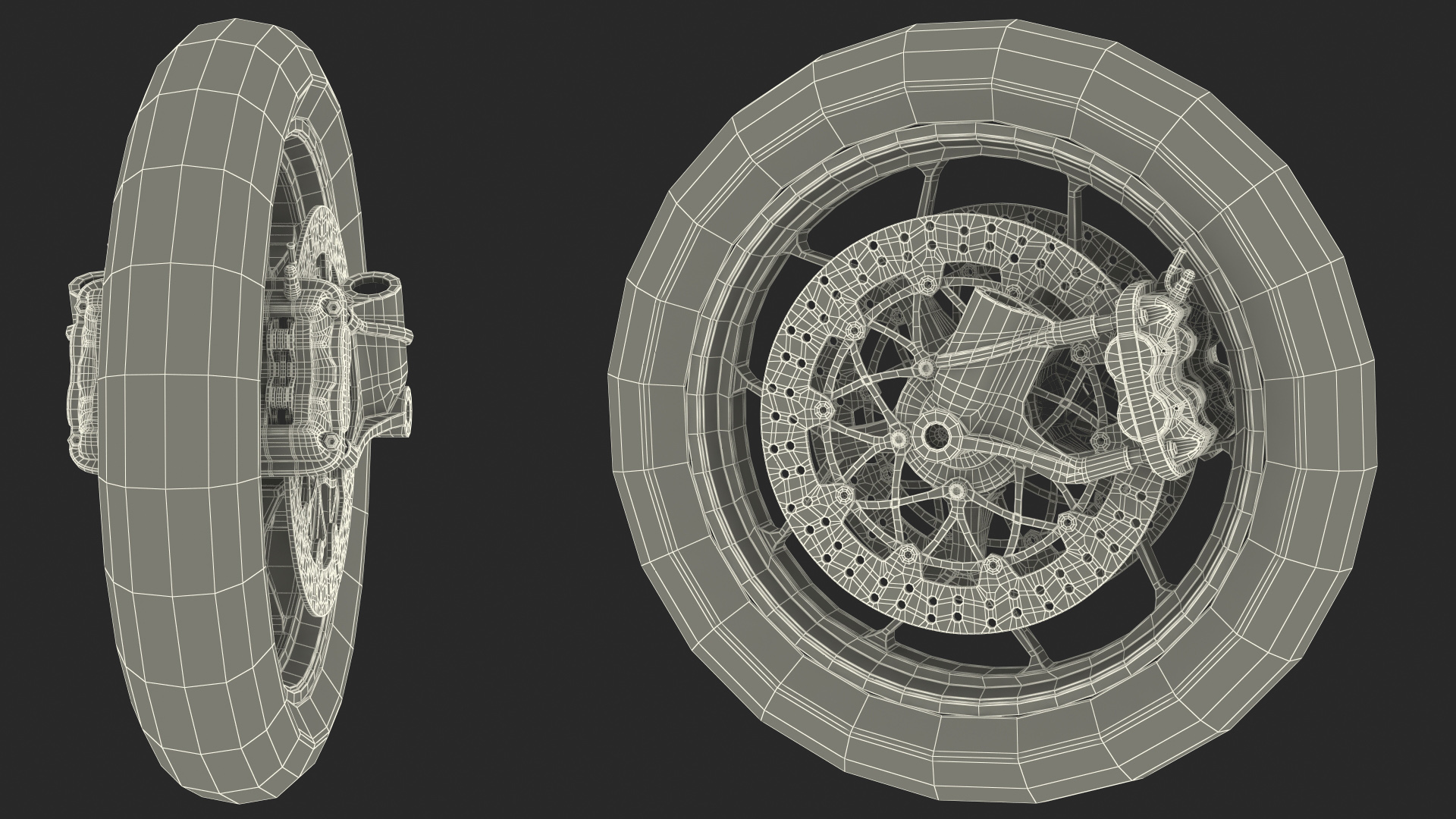 Motorcycle Front Wheel 3D