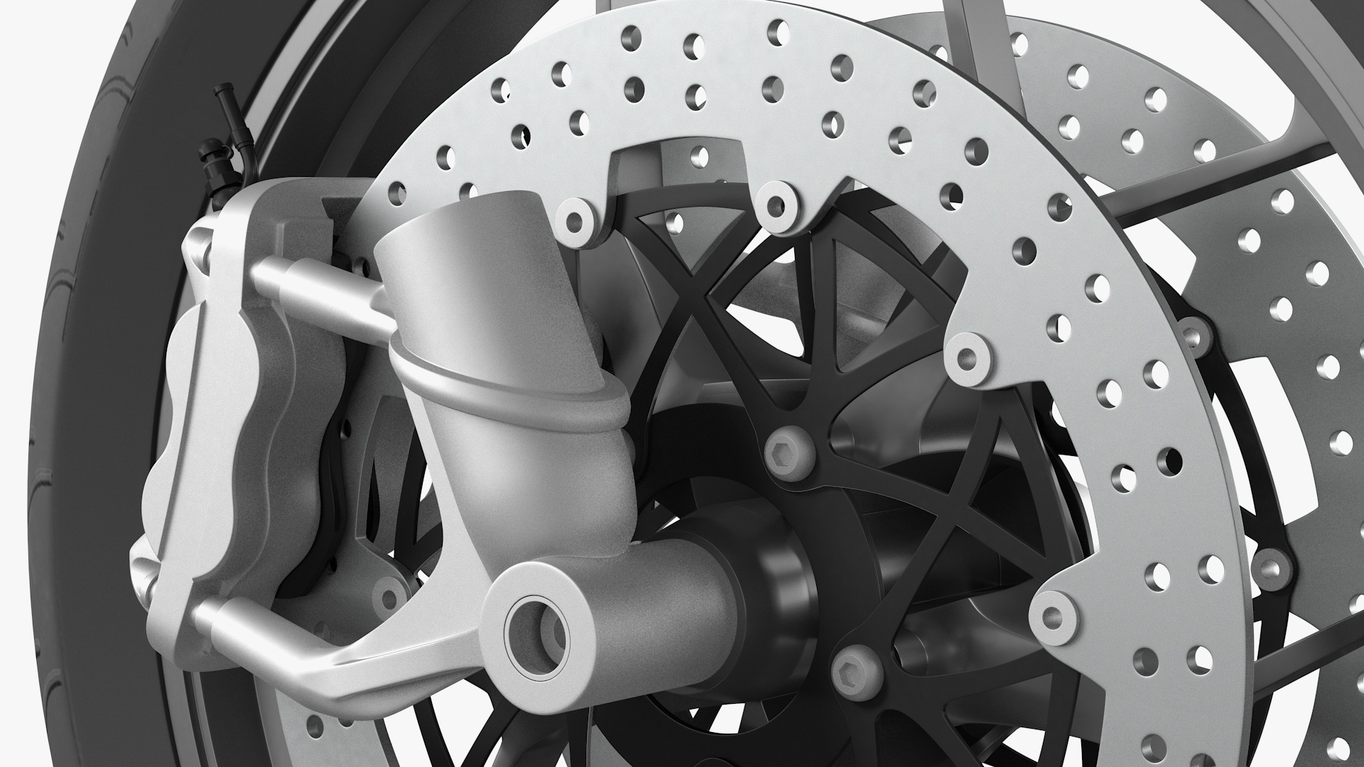 Motorcycle Front Wheel 3D
