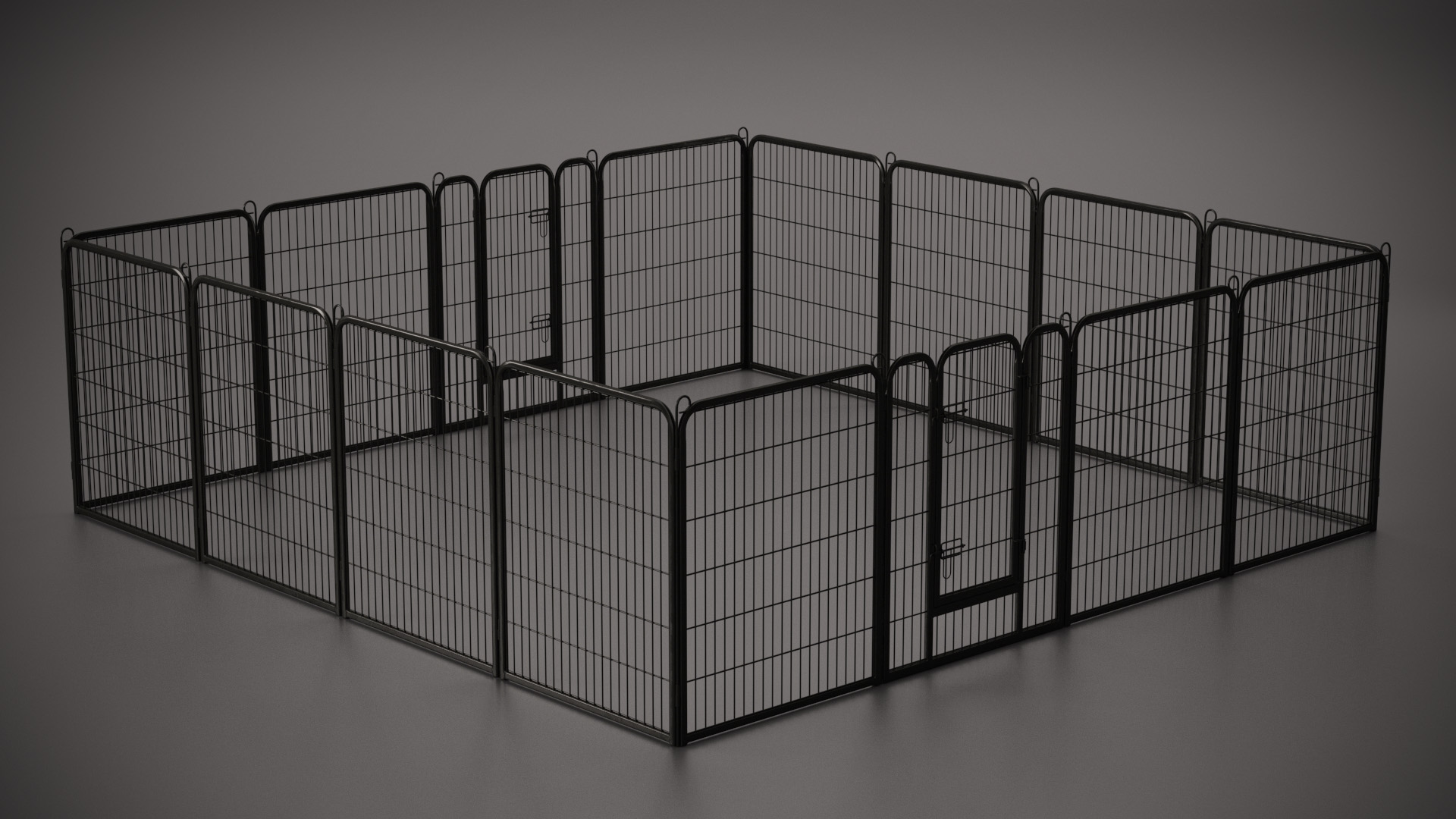 3D Square Playpen for Dogs model
