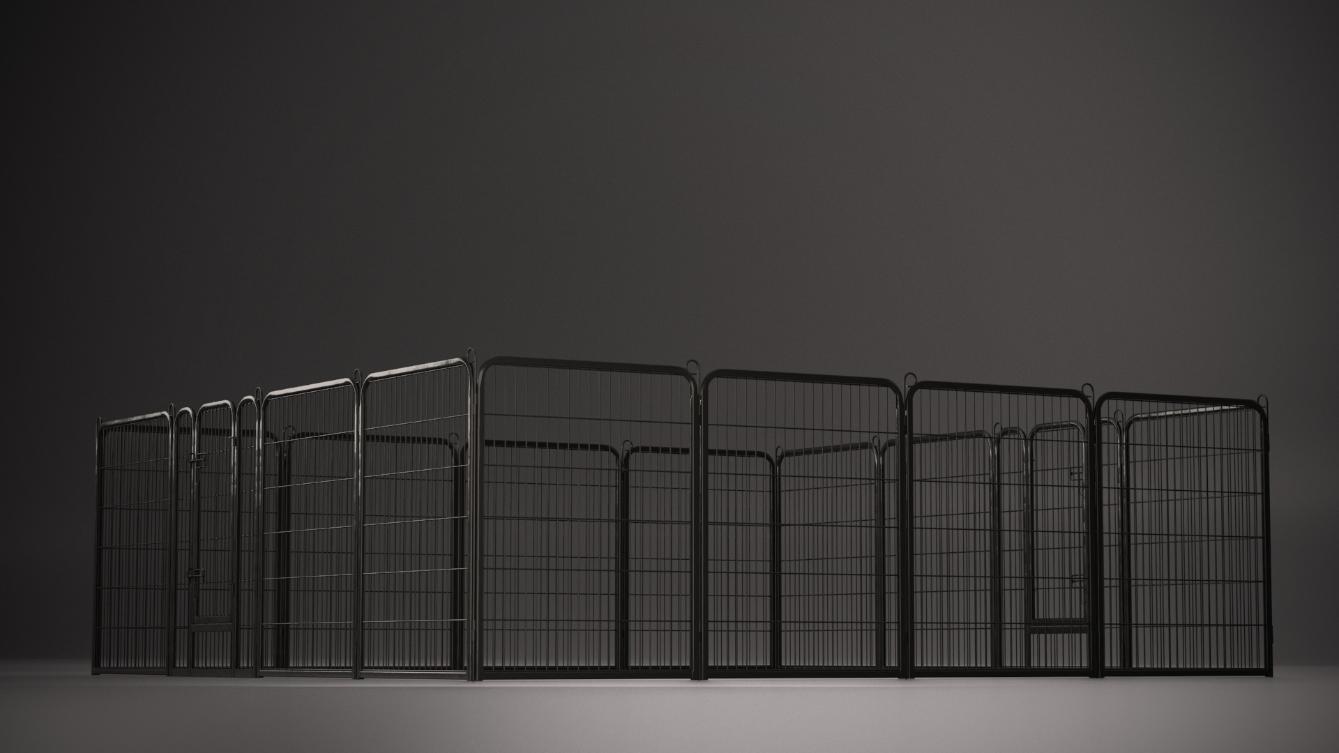 3D Square Playpen for Dogs model