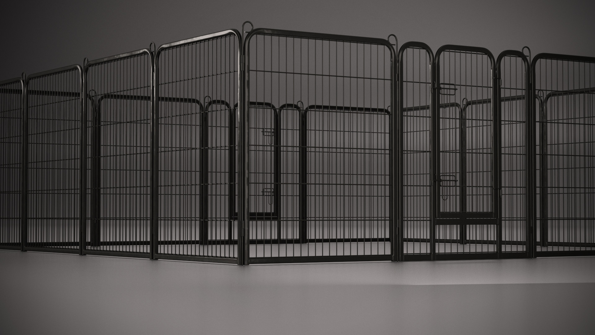 3D Square Playpen for Dogs model