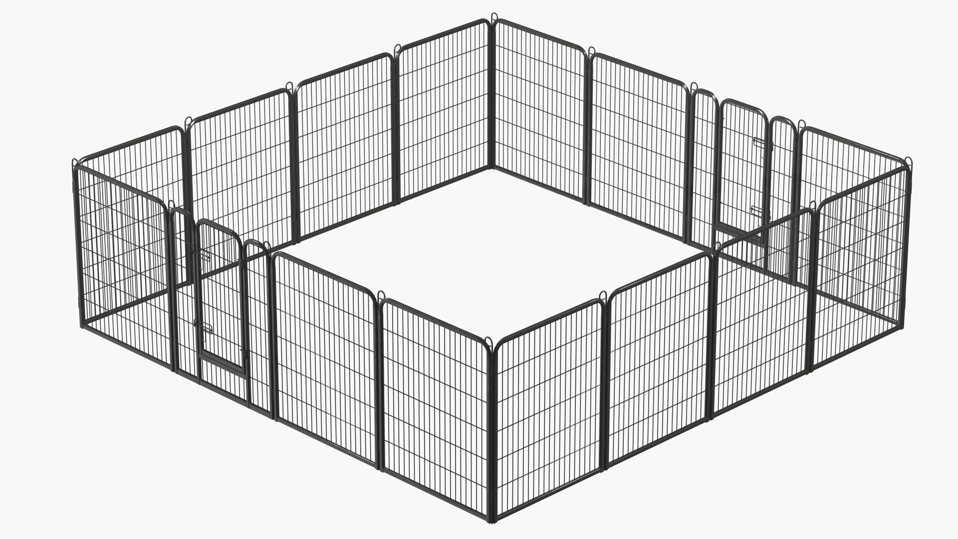 3D Square Playpen for Dogs model
