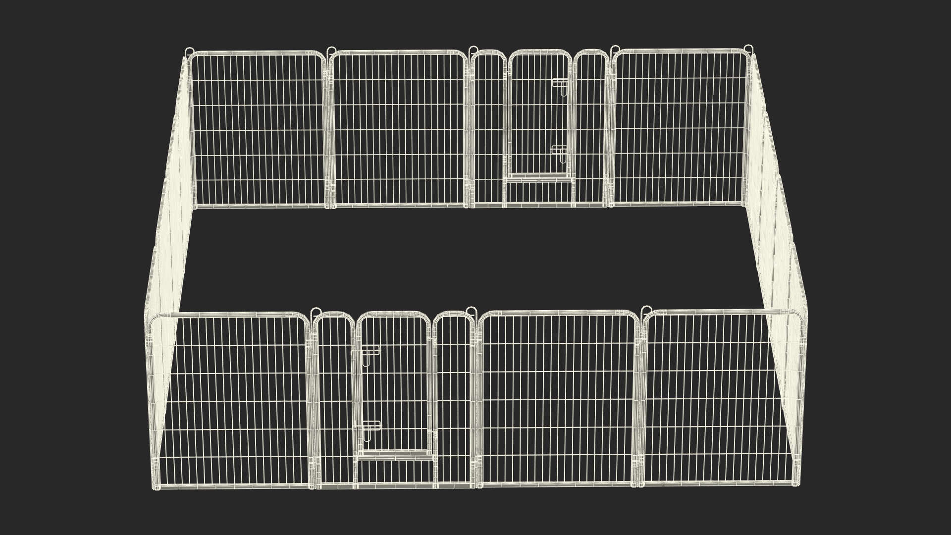 3D Square Playpen for Dogs model