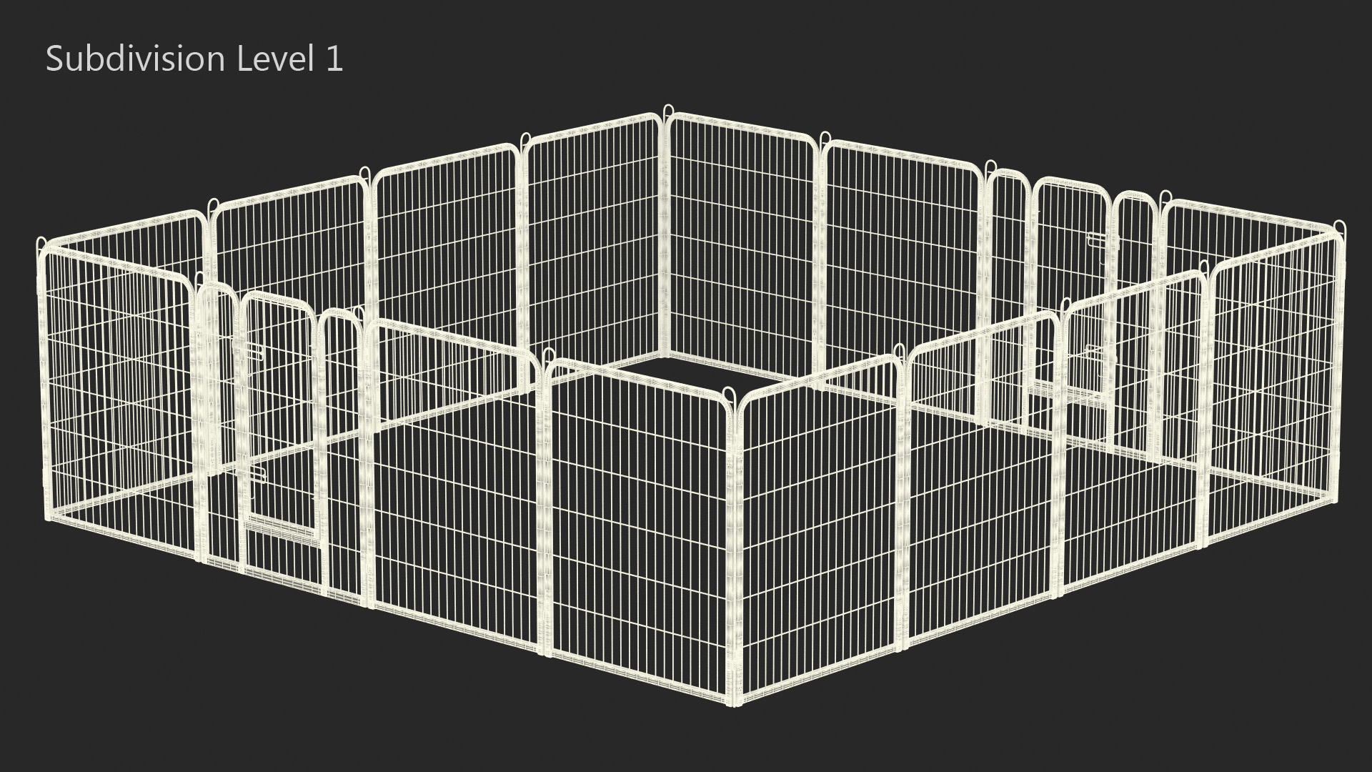 3D Square Playpen for Dogs model