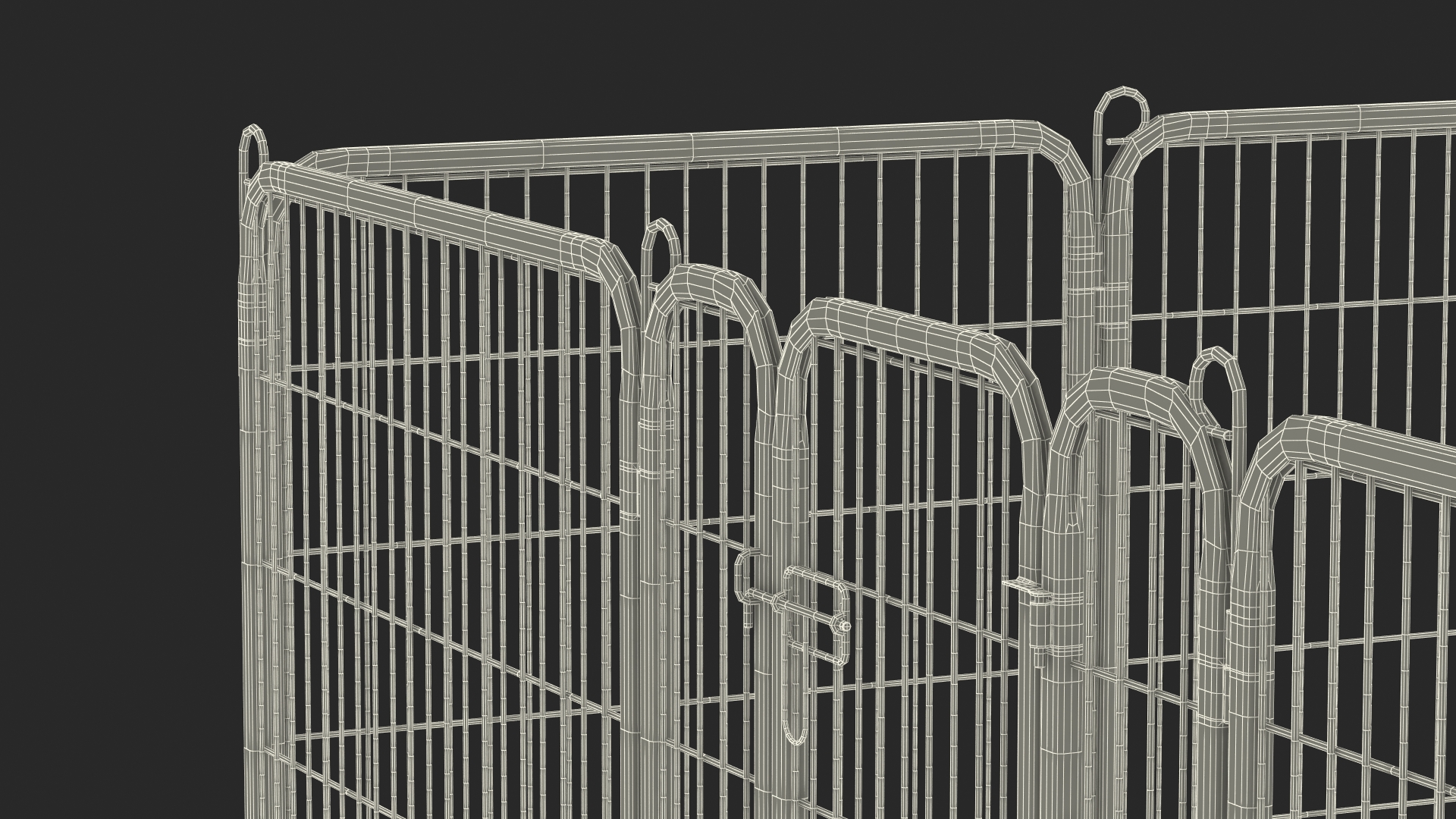 3D Square Playpen for Dogs model