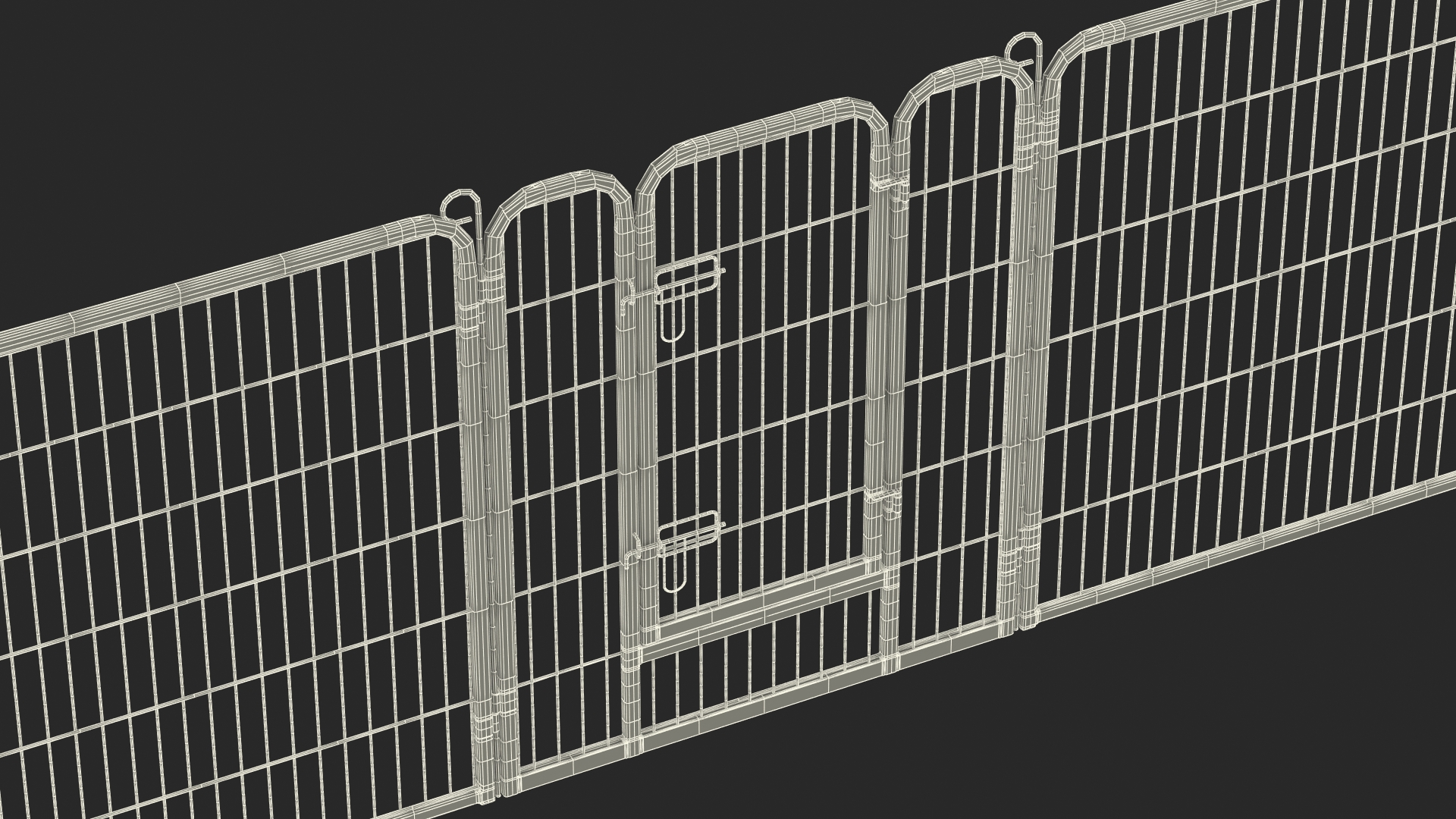 3D Square Playpen for Dogs model