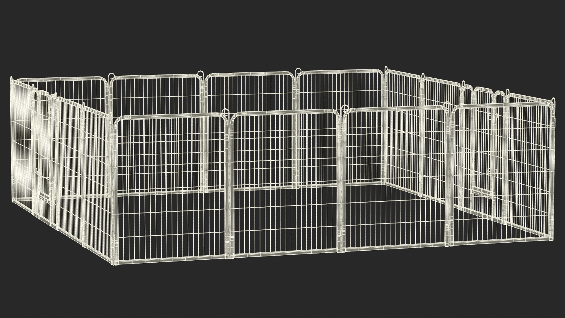 3D Square Playpen for Dogs model