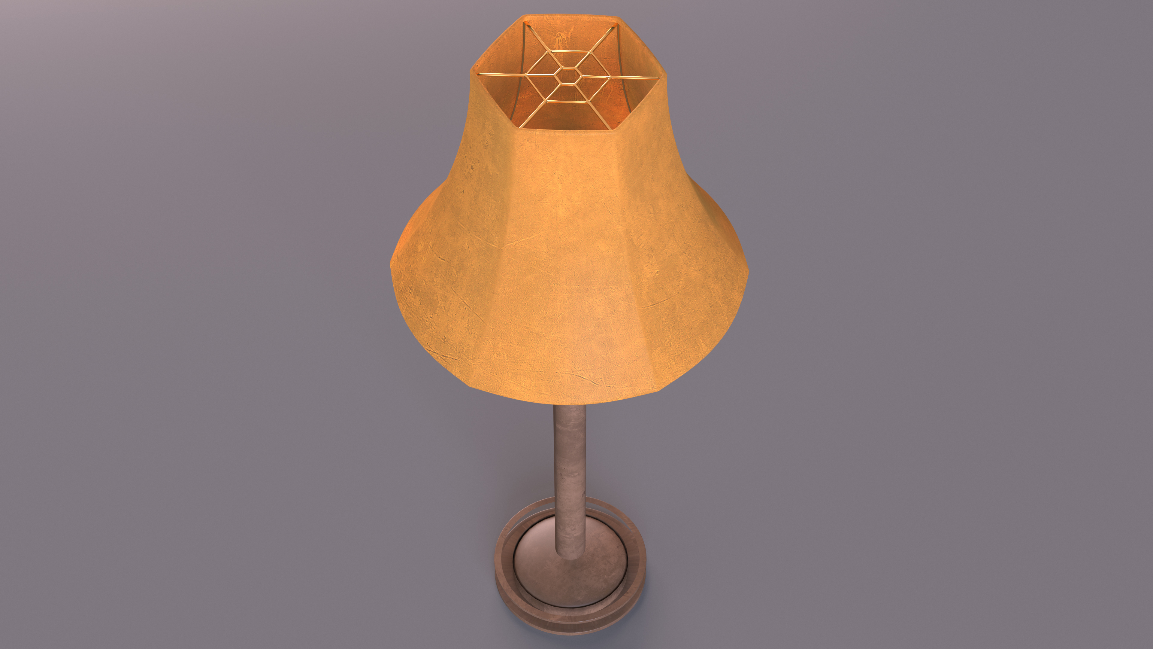 Brown Leather Table Lamp 3D model