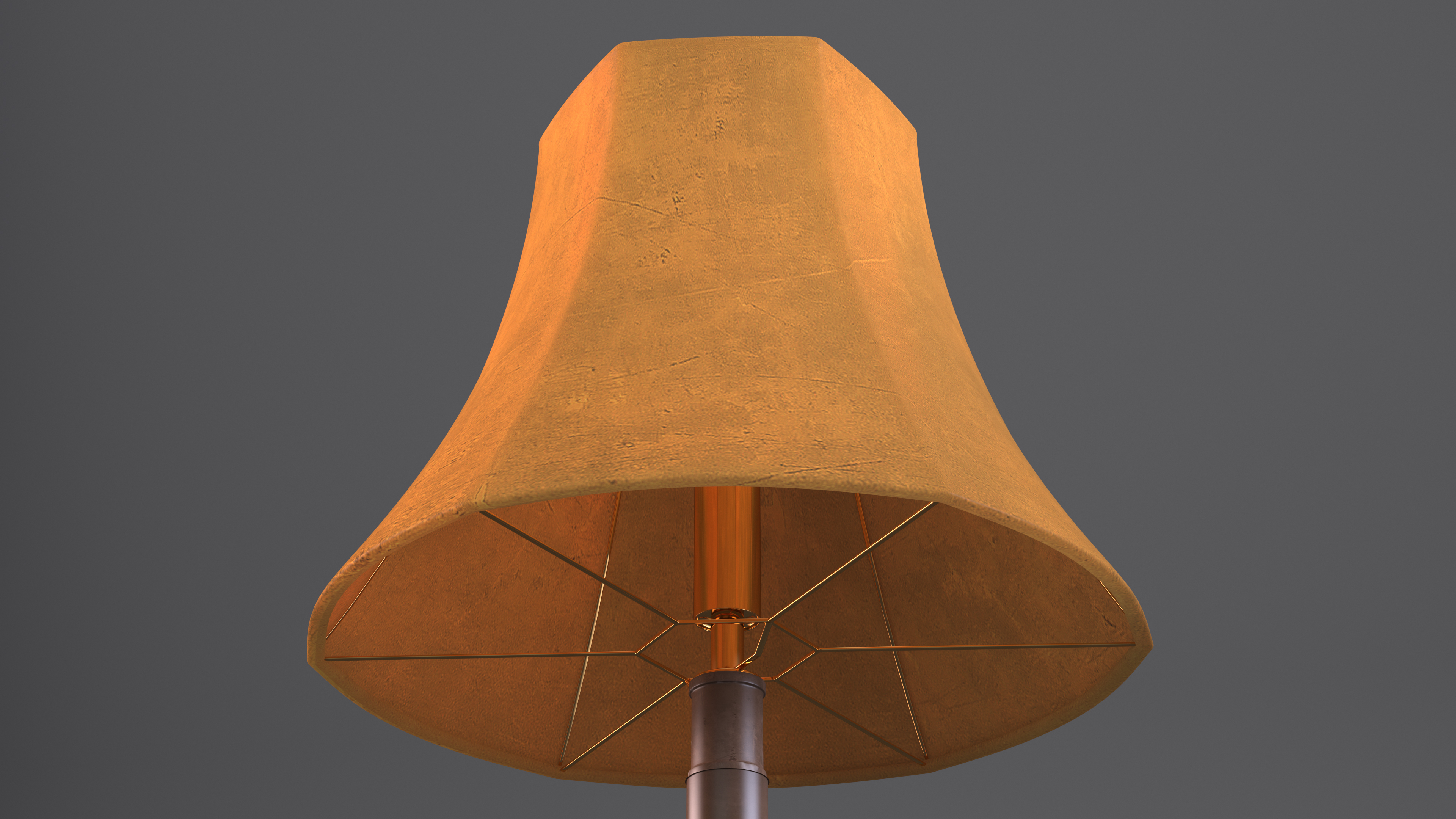 Brown Leather Table Lamp 3D model