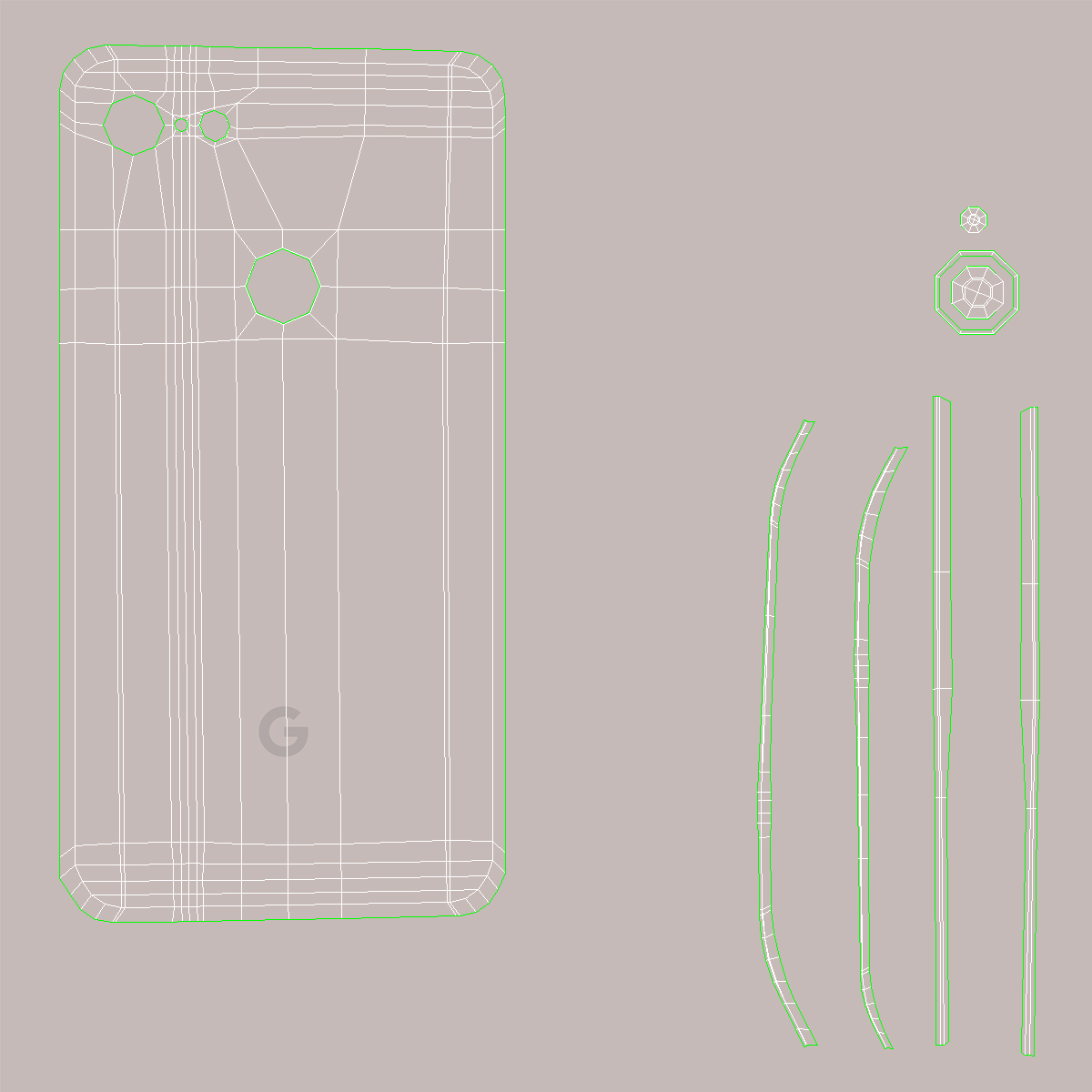 Pixel 3 Gold 3D