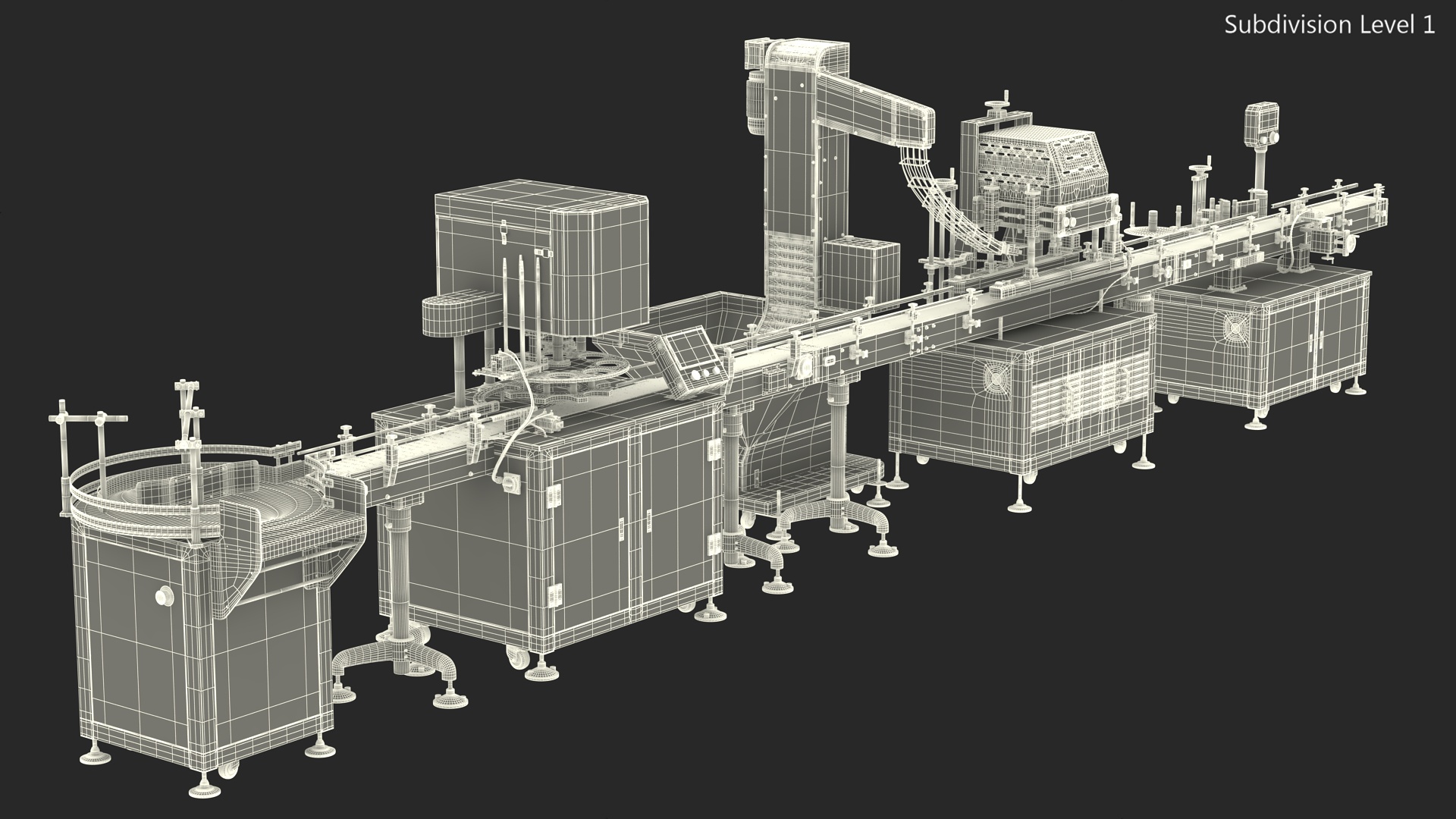 LandPack Snack Packaging Machine Line 3D