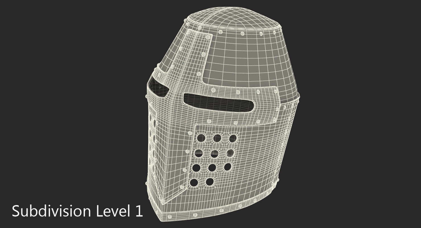 3D model Topfhelm Helmet