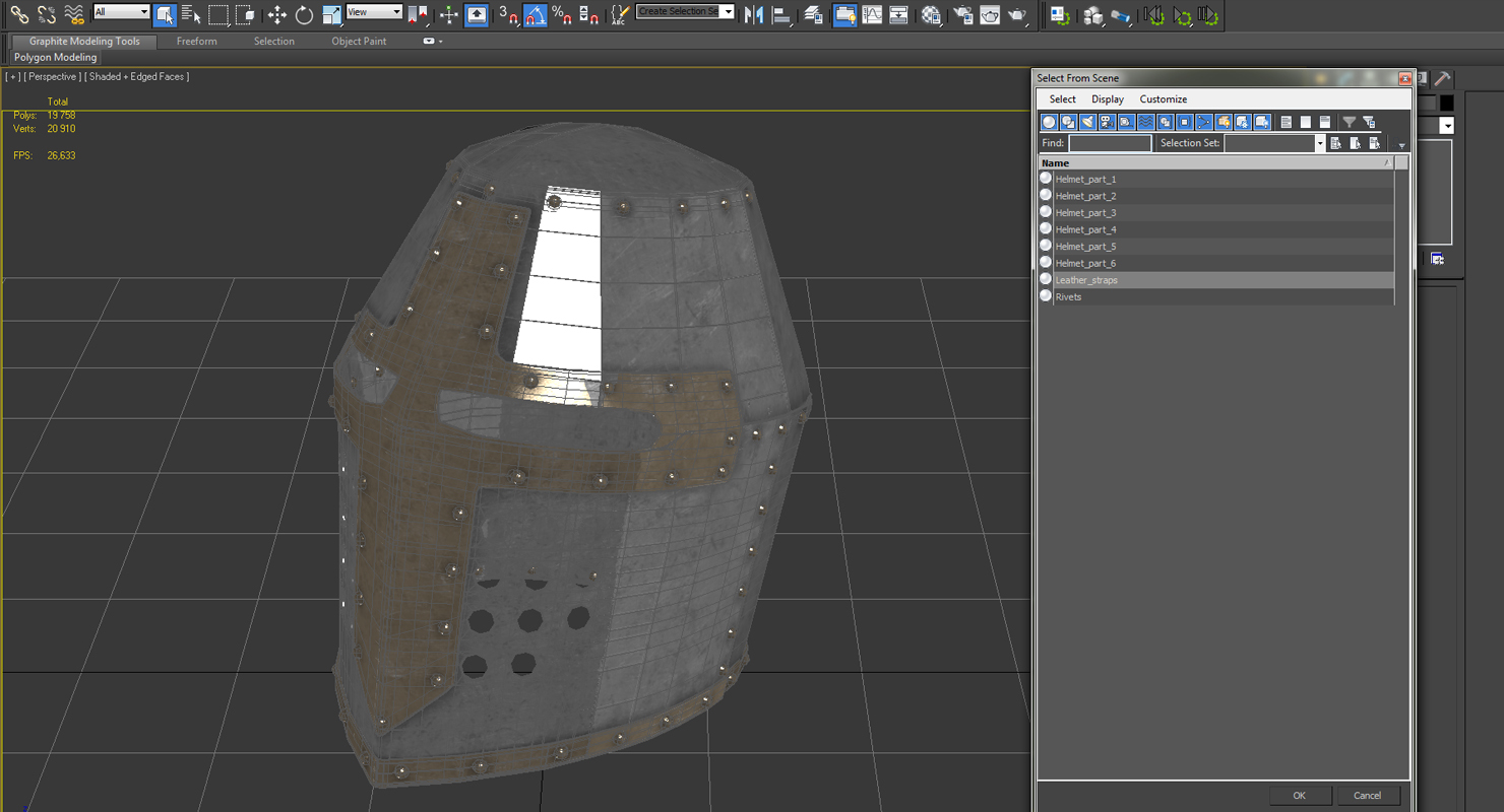 3D model Topfhelm Helmet