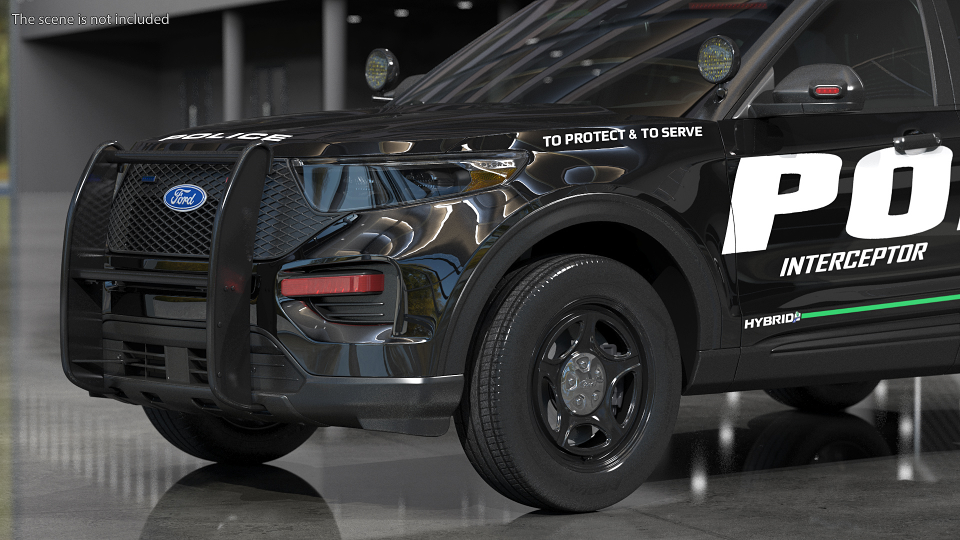 Ford Police Interceptor Utility Hybrid AWD Rigged 3D model