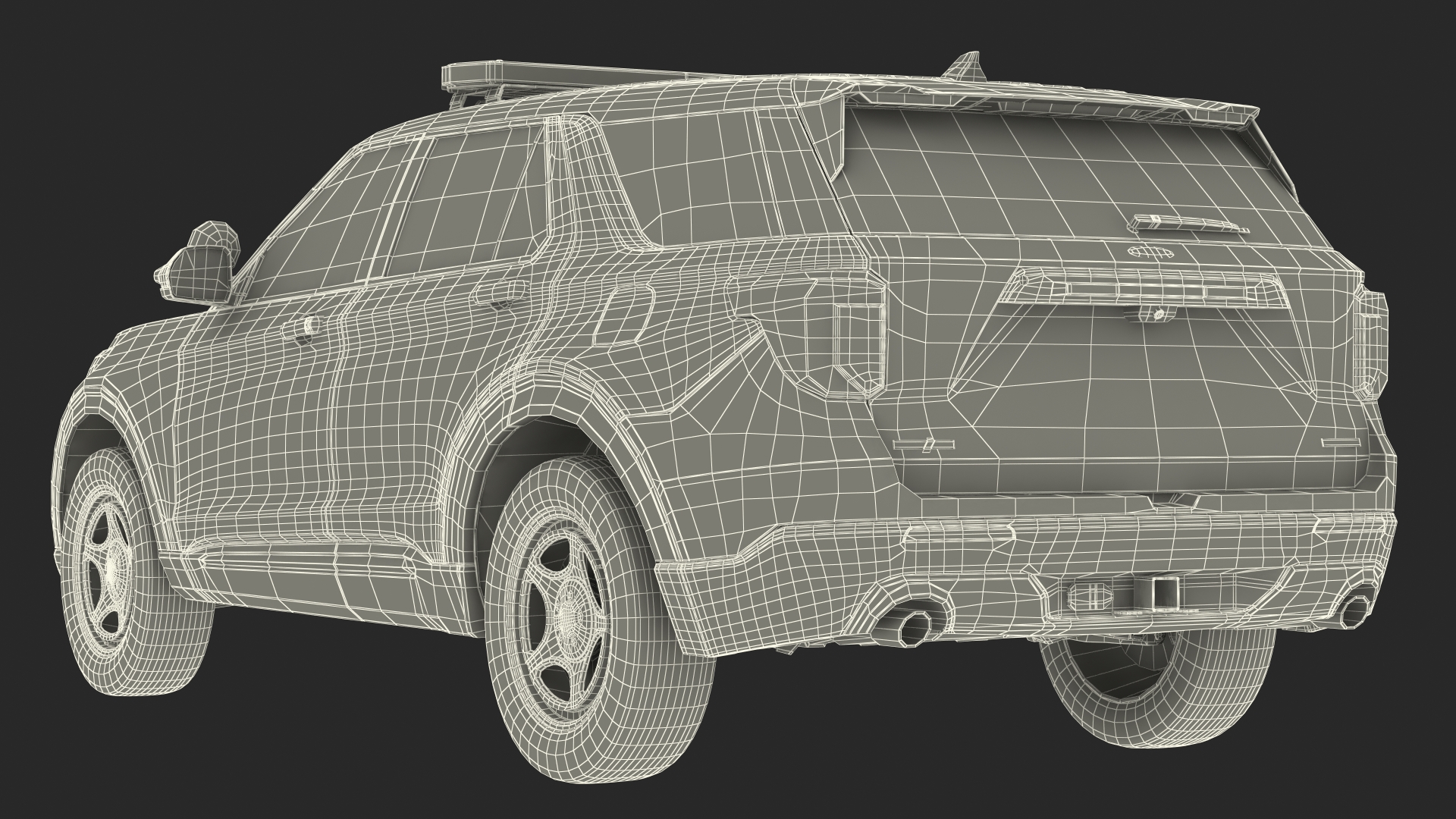Ford Police Interceptor Utility Hybrid AWD Rigged 3D model