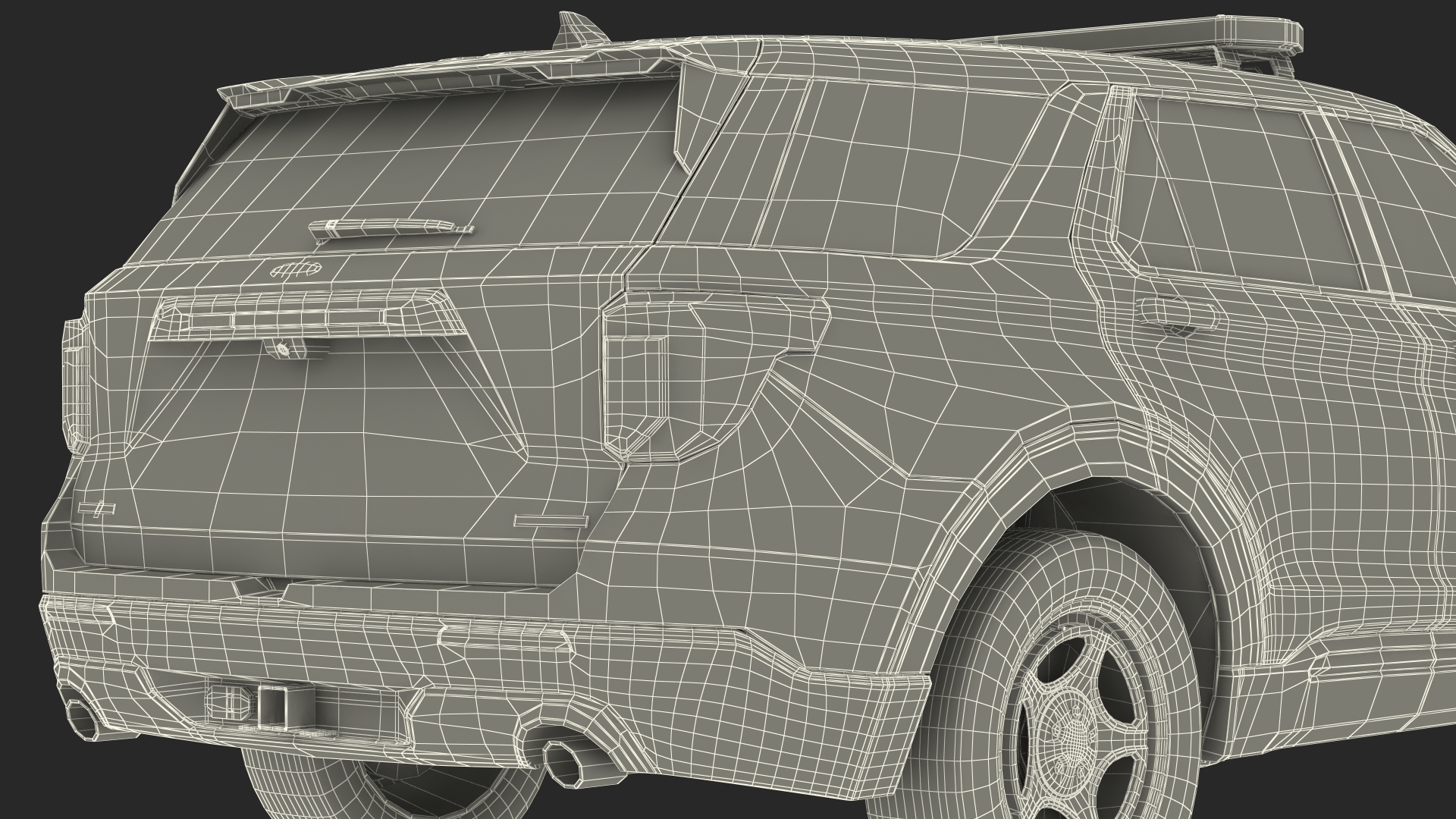 Ford Police Interceptor Utility Hybrid AWD Rigged 3D model