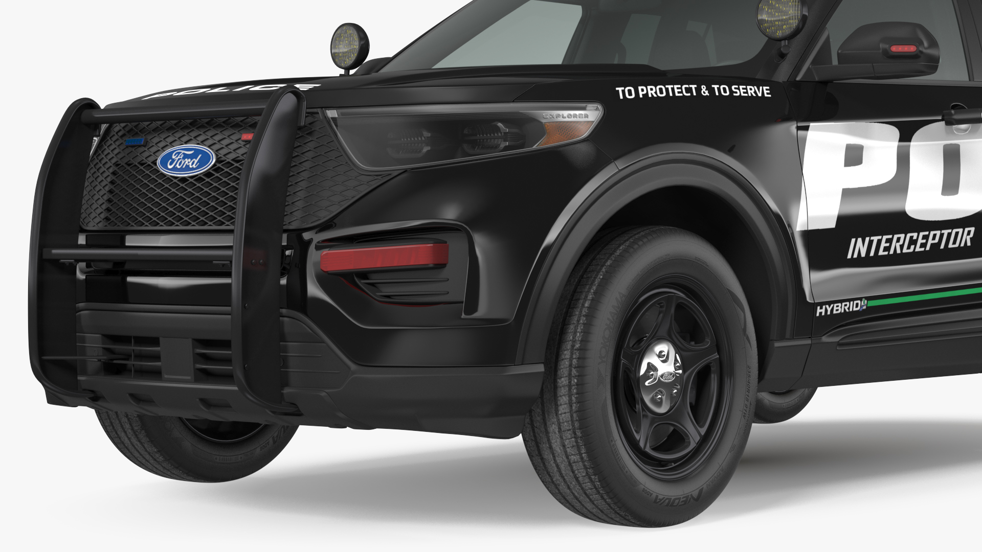 Ford Police Interceptor Utility Hybrid AWD Rigged 3D model